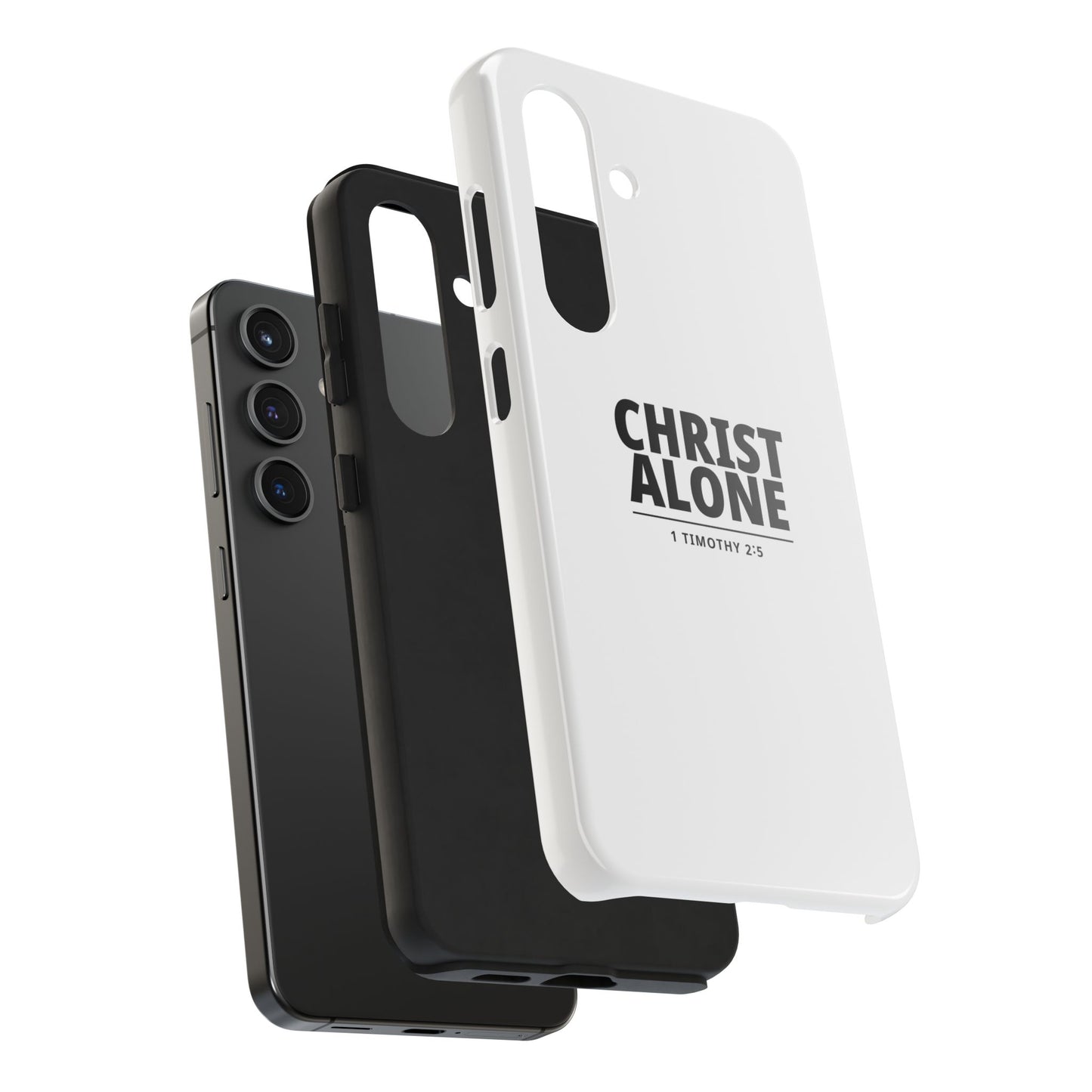 Tough Phone Case — “Christ Alone” Scripture iPhone Case (1 Timothy 2:5)