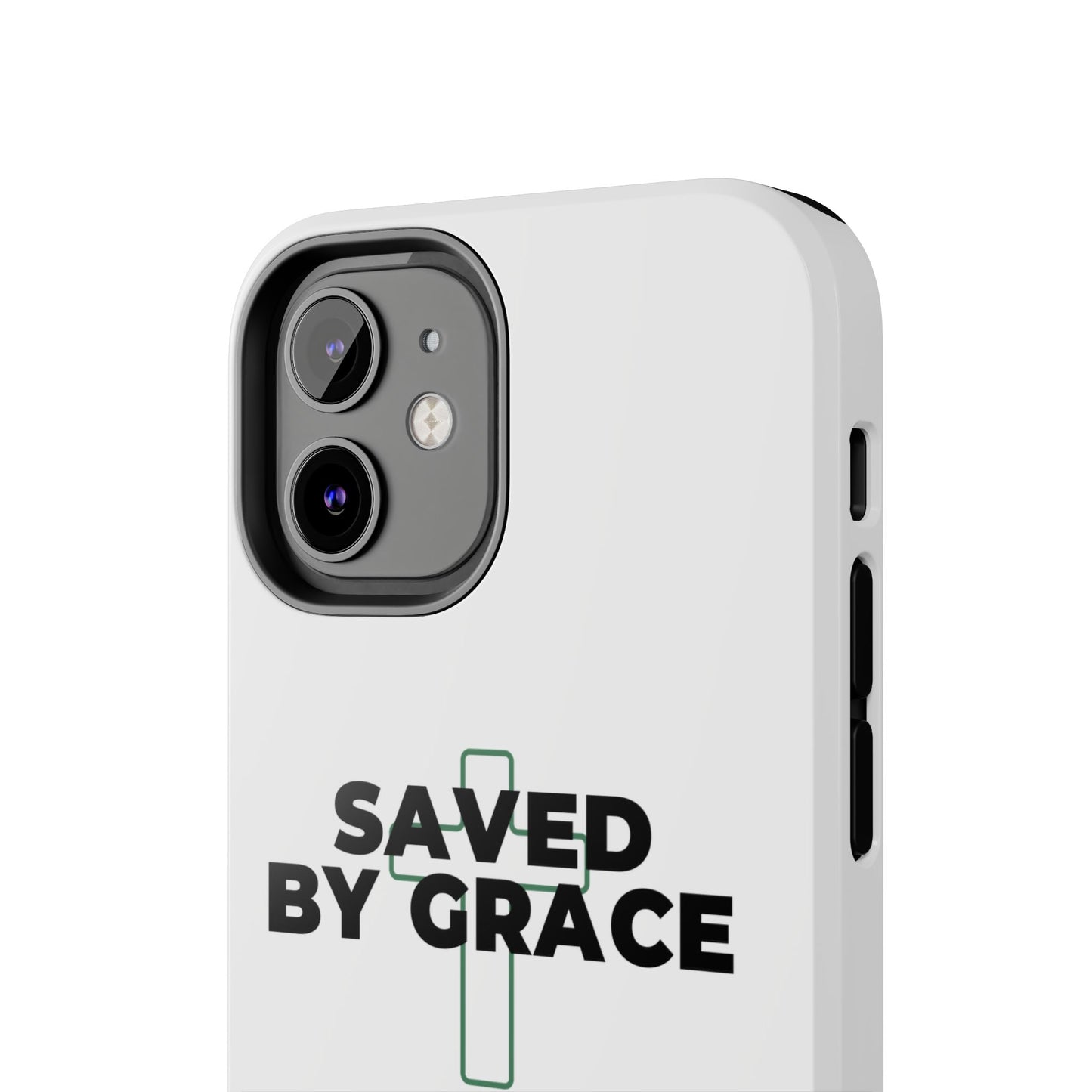 Saved By Grace Tough Phone Case — Christian Cross Protective Phone Cover