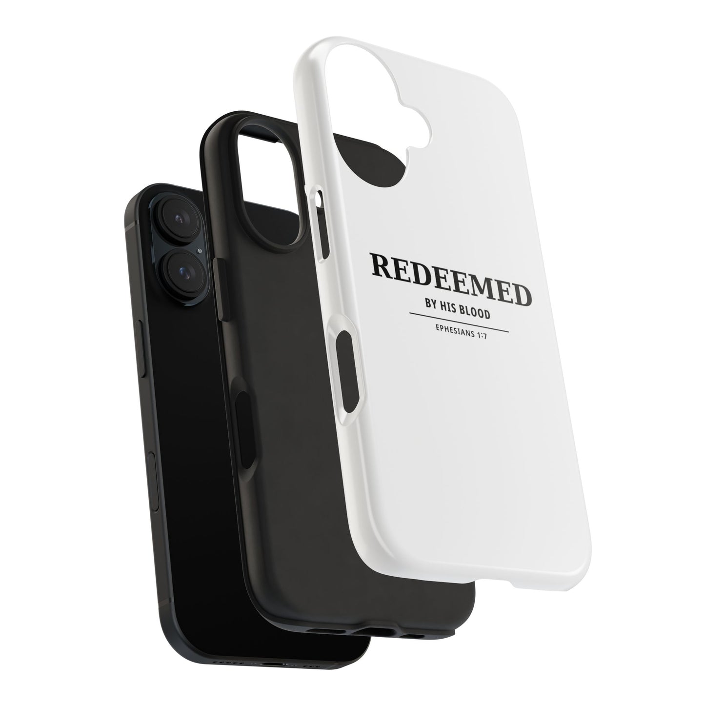 Redeemed Phone Case — "Redeemed by His Blood" Christian iPhone Case, Ephesians 1:7 Religious Tough Phone Cover
