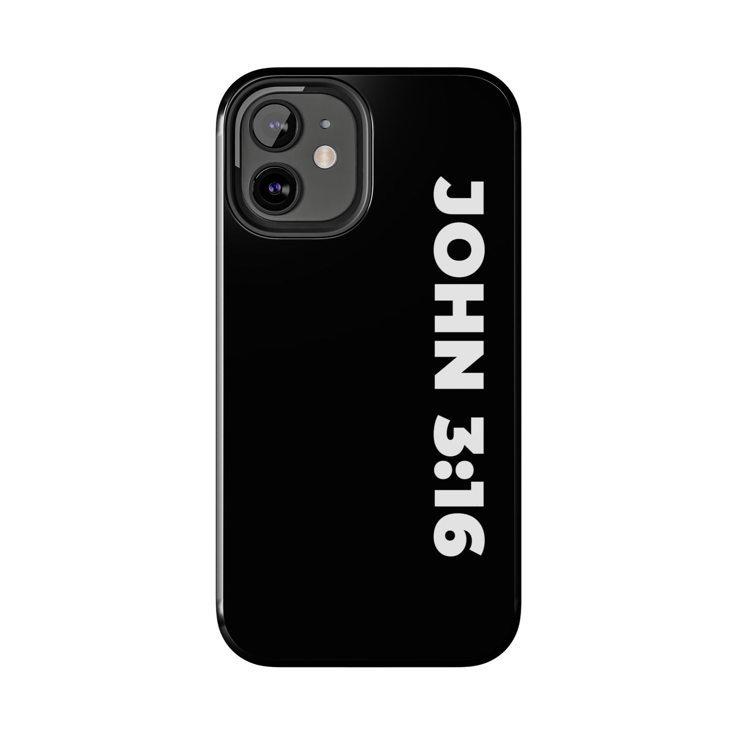 John 3:16 Tough Phone Case — Black Christian Scripture Phone Cover