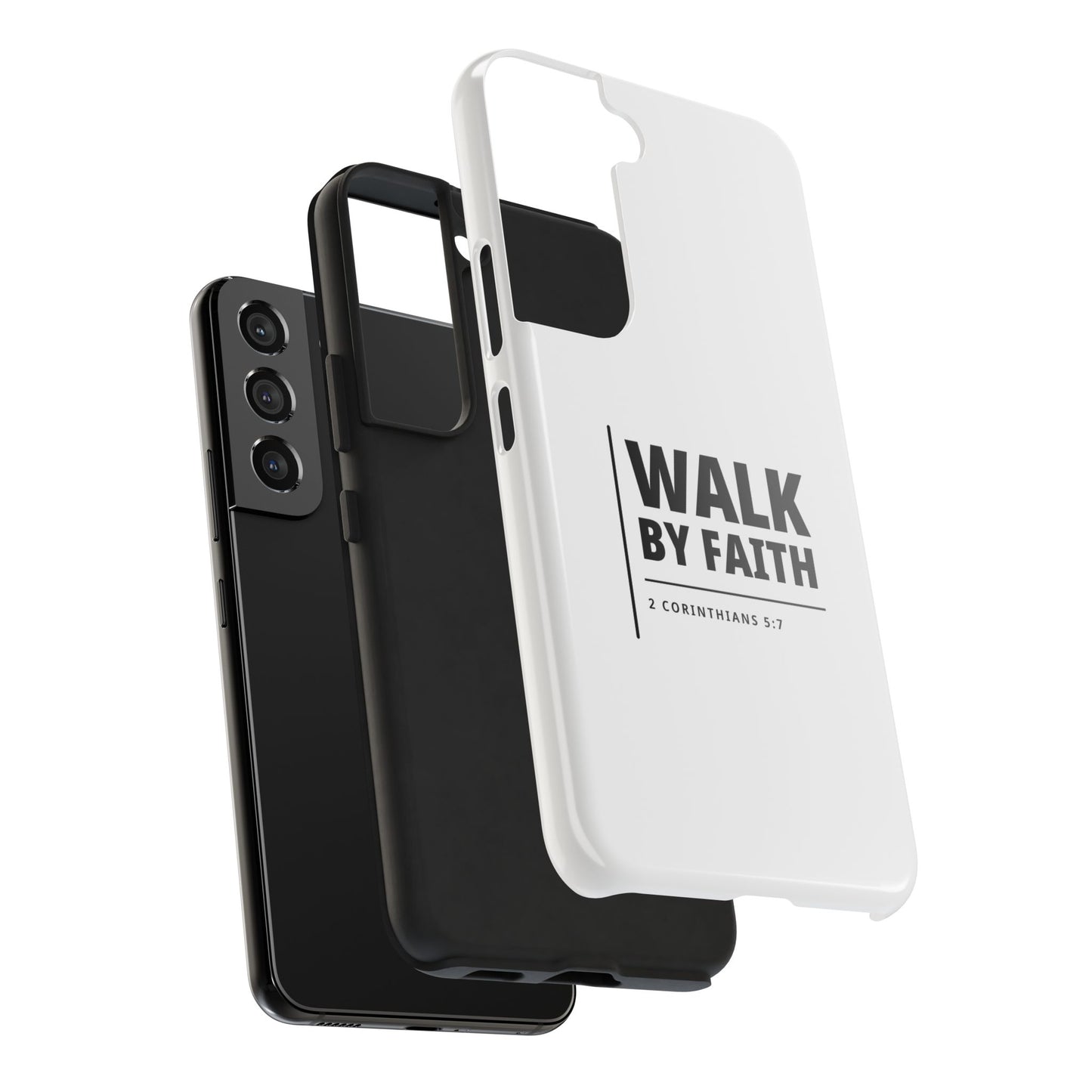 Walk by Faith Tough Phone Case — 2 Corinthians 5:7 Christian Phone Cover