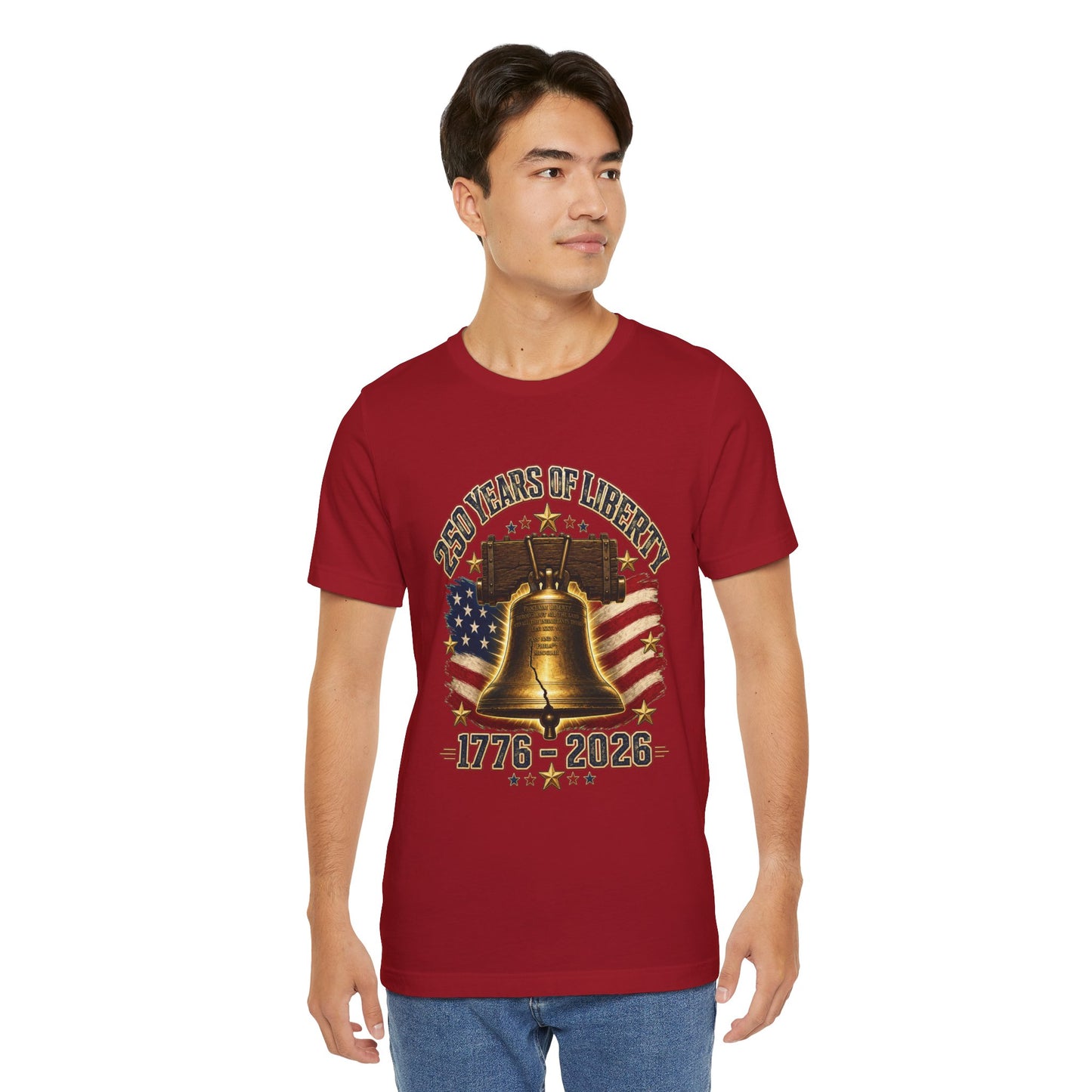 Liberty Bell 250 Years Tee – 1776–2026 Patriotic American Flag T-Shirt