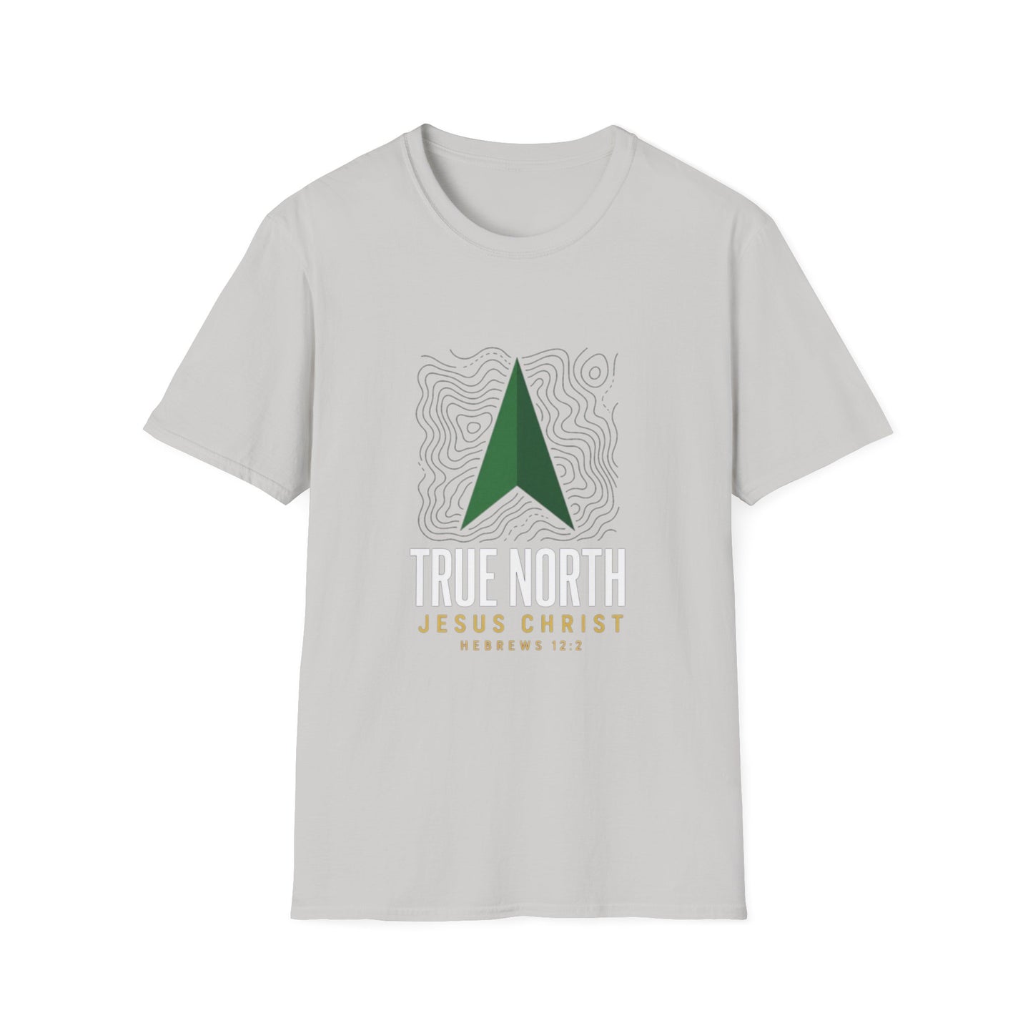 True North Jesus Christ T-Shirt - Hebrews 12:2 | Bible Compass