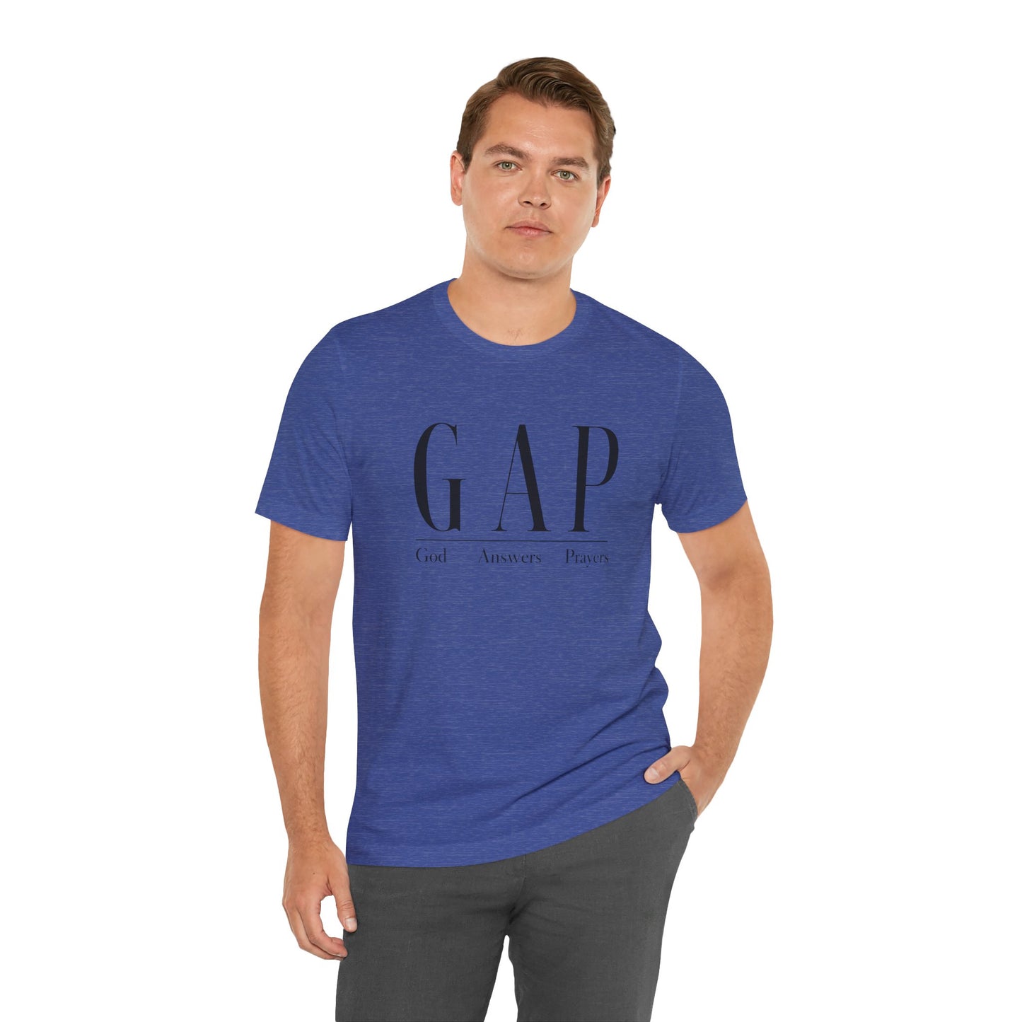 GAP "God Answers Prayers" Christian Short Sleeve Shirt