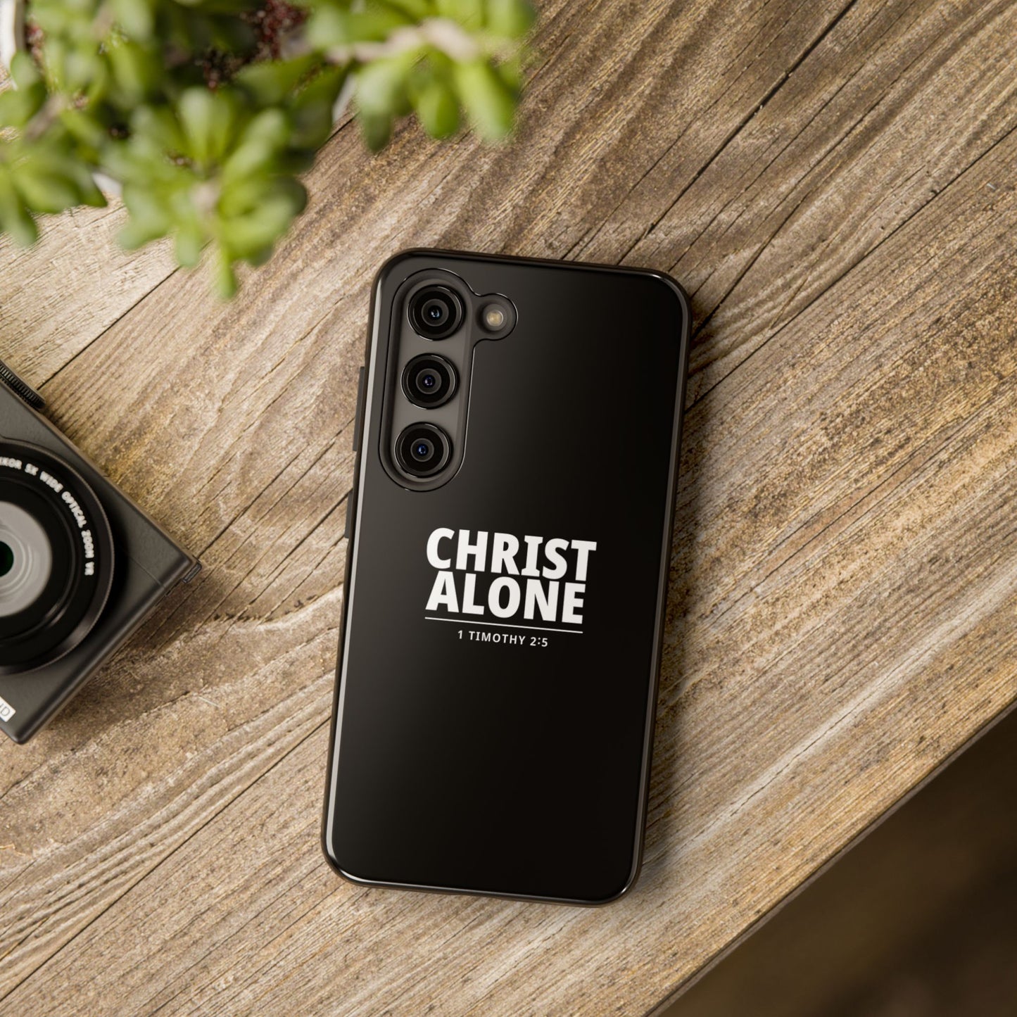 Tough Phone Case — “Christ Alone” Scripture iPhone Case (1 Timothy 2:5)