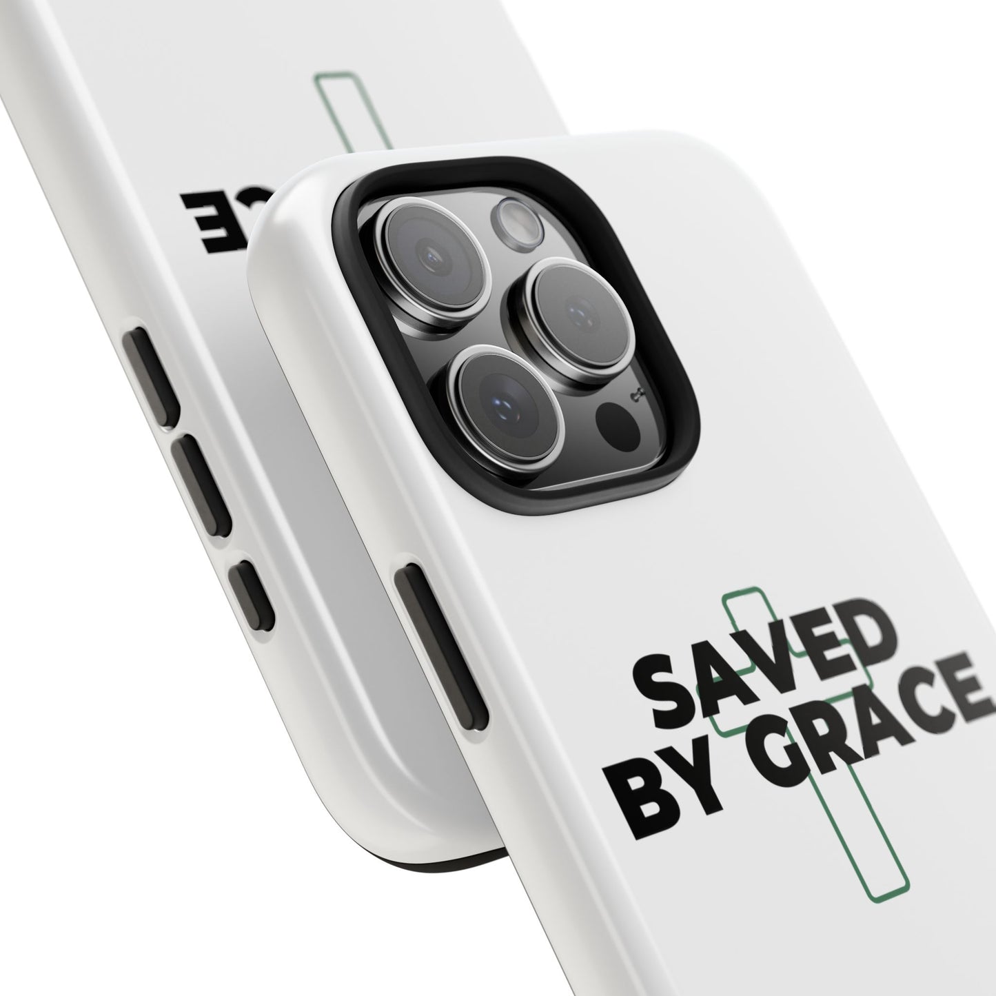 Saved By Grace Tough Phone Case — Christian Cross Protective Phone Cover