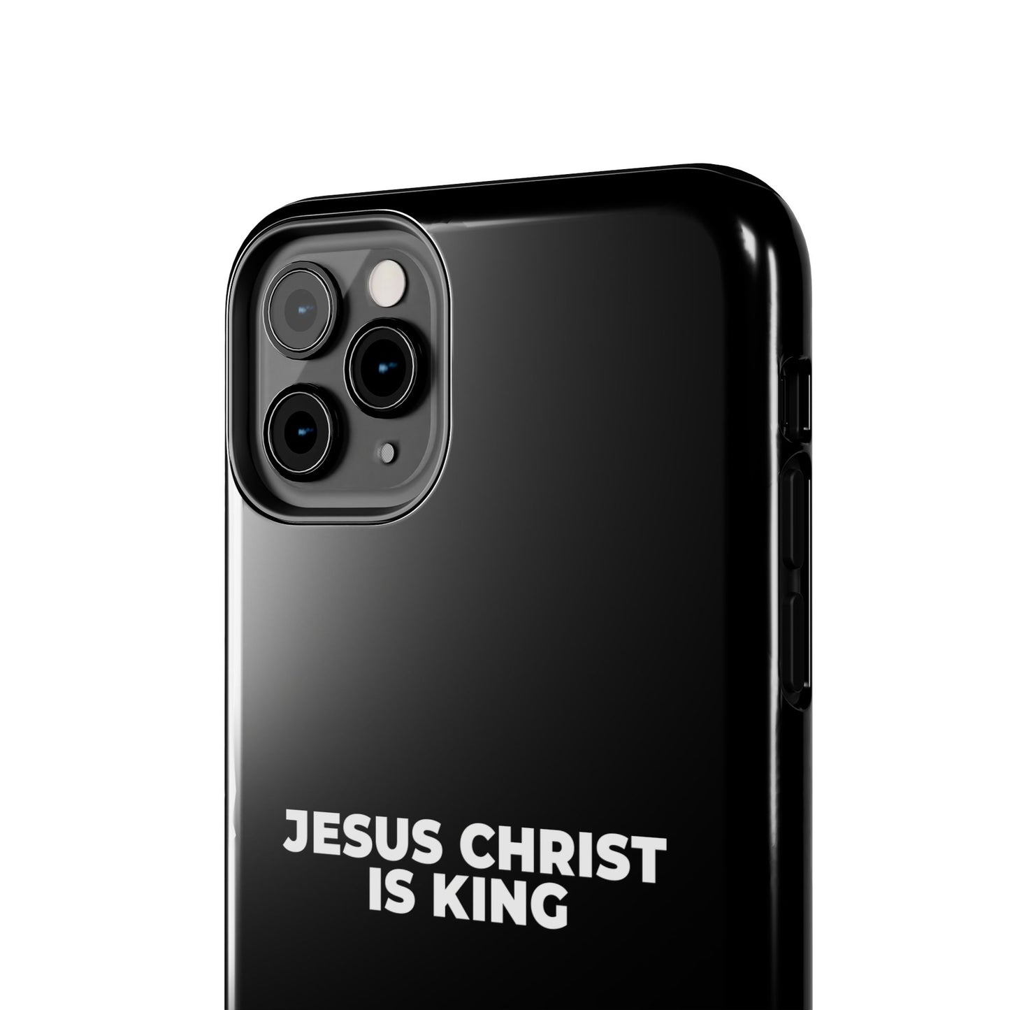Jesus Christ Is King Tough Phone Case — Black Faith Protective Case