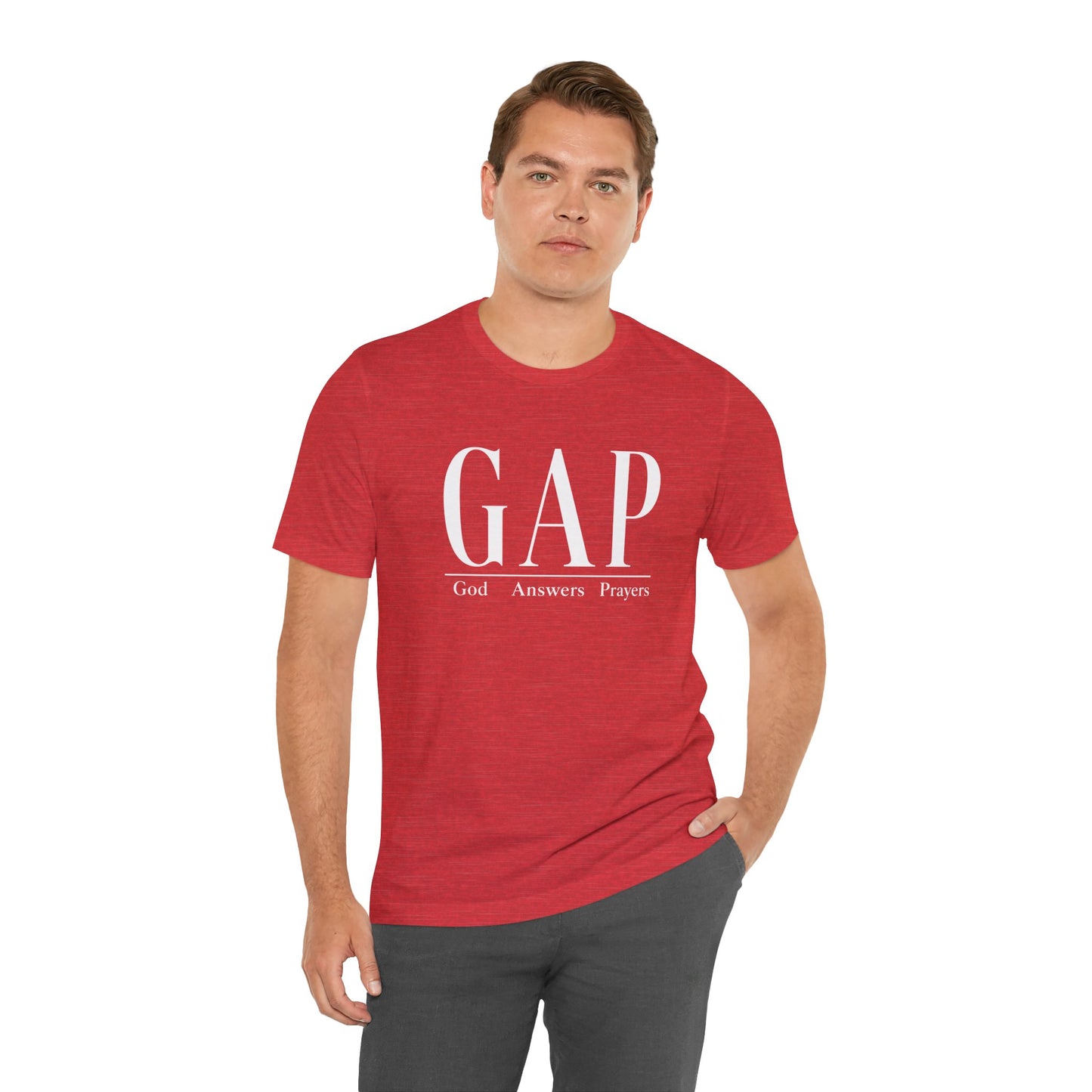 GAP "God Answers Prayers" Christian Short Sleeve Shirt