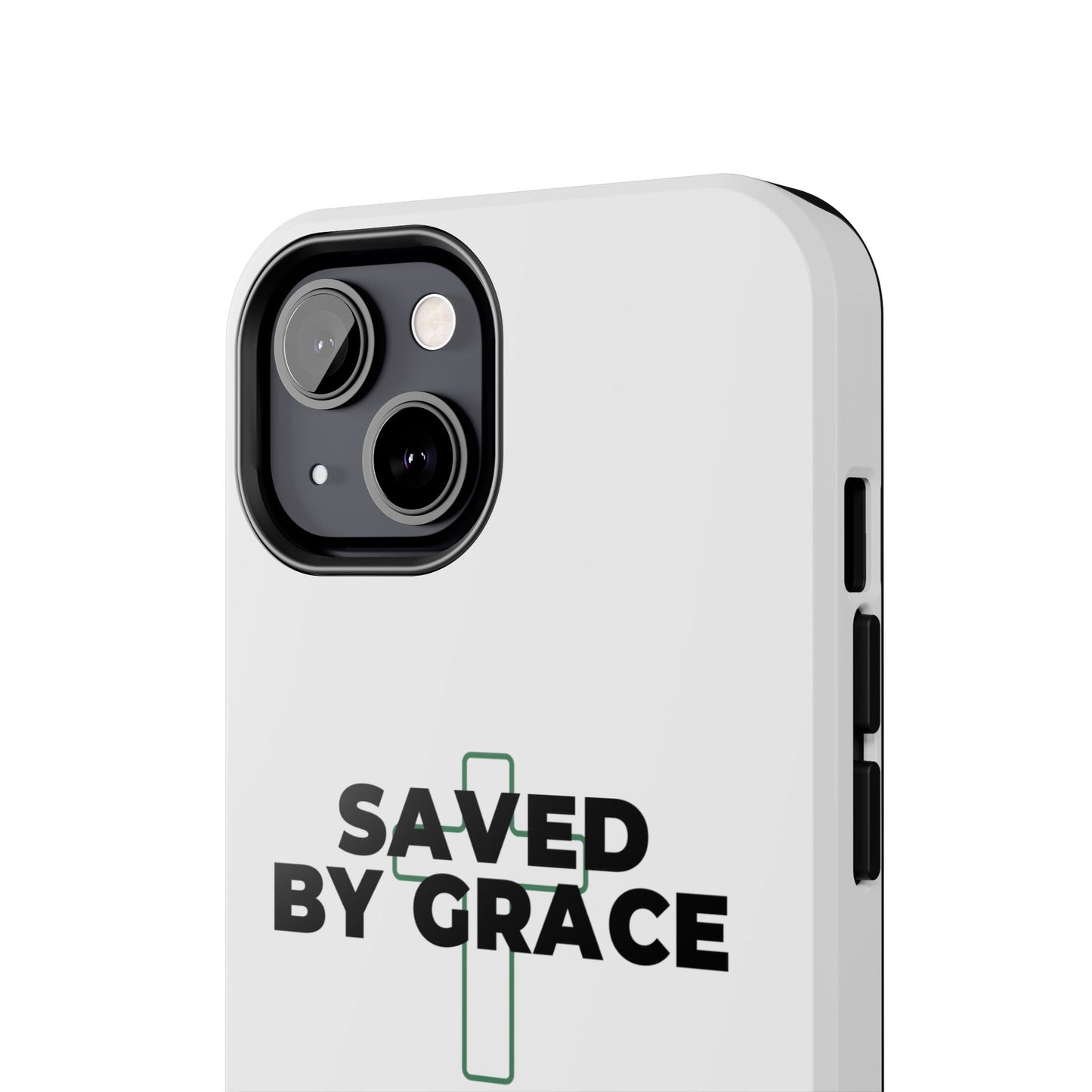 Saved By Grace Tough Phone Case — Christian Cross Protective Phone Cover