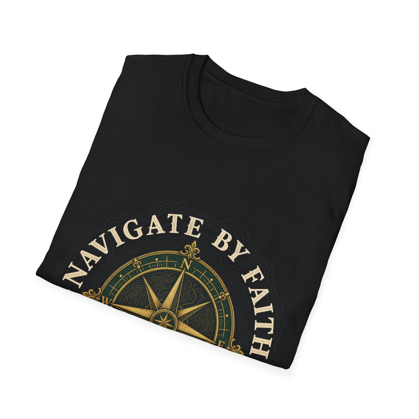 Navigate By Faith T-Shirt - 2 Corinthians 5:7 | Bible Compass