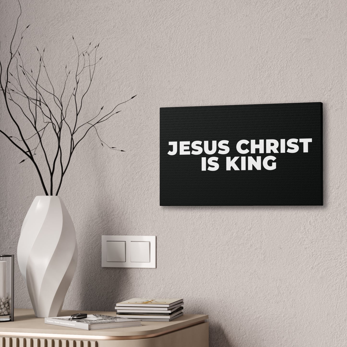 Jesus Christ Is King Canvas Wall Art — Stretched 0.75"