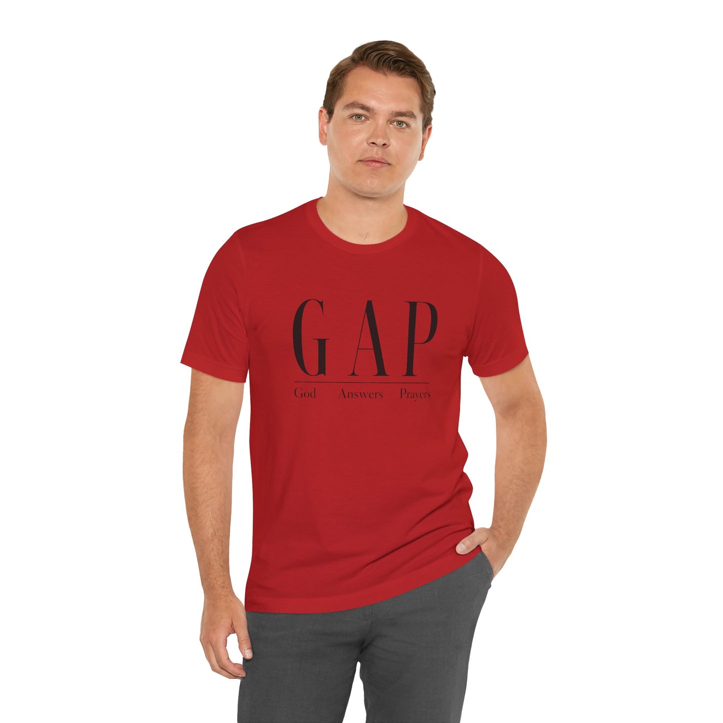 GAP "God Answers Prayers" Christian Short Sleeve Shirt