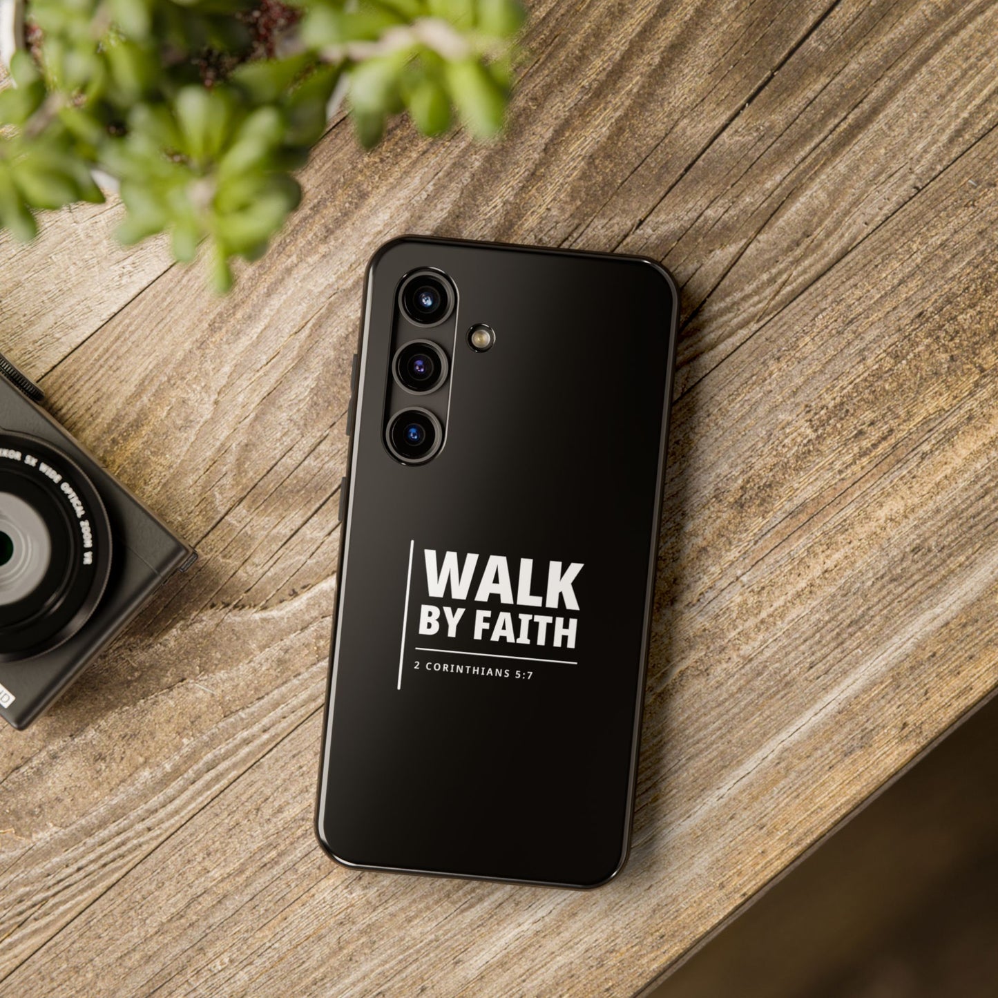 Walk by Faith Tough Phone Case — 2 Corinthians 5:7 Christian Phone Cover