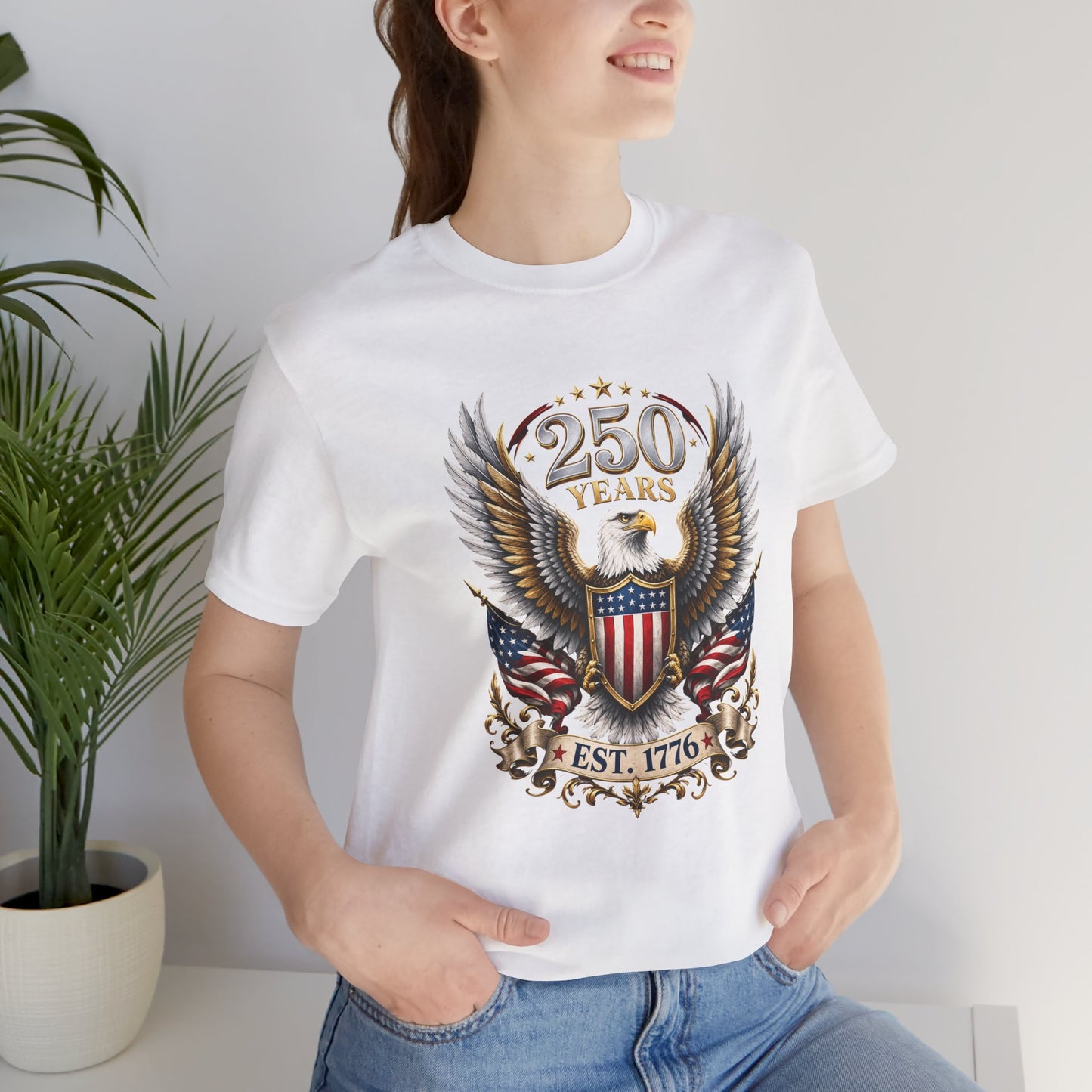 250 Years American Bald Eagle Shield T-Shirt