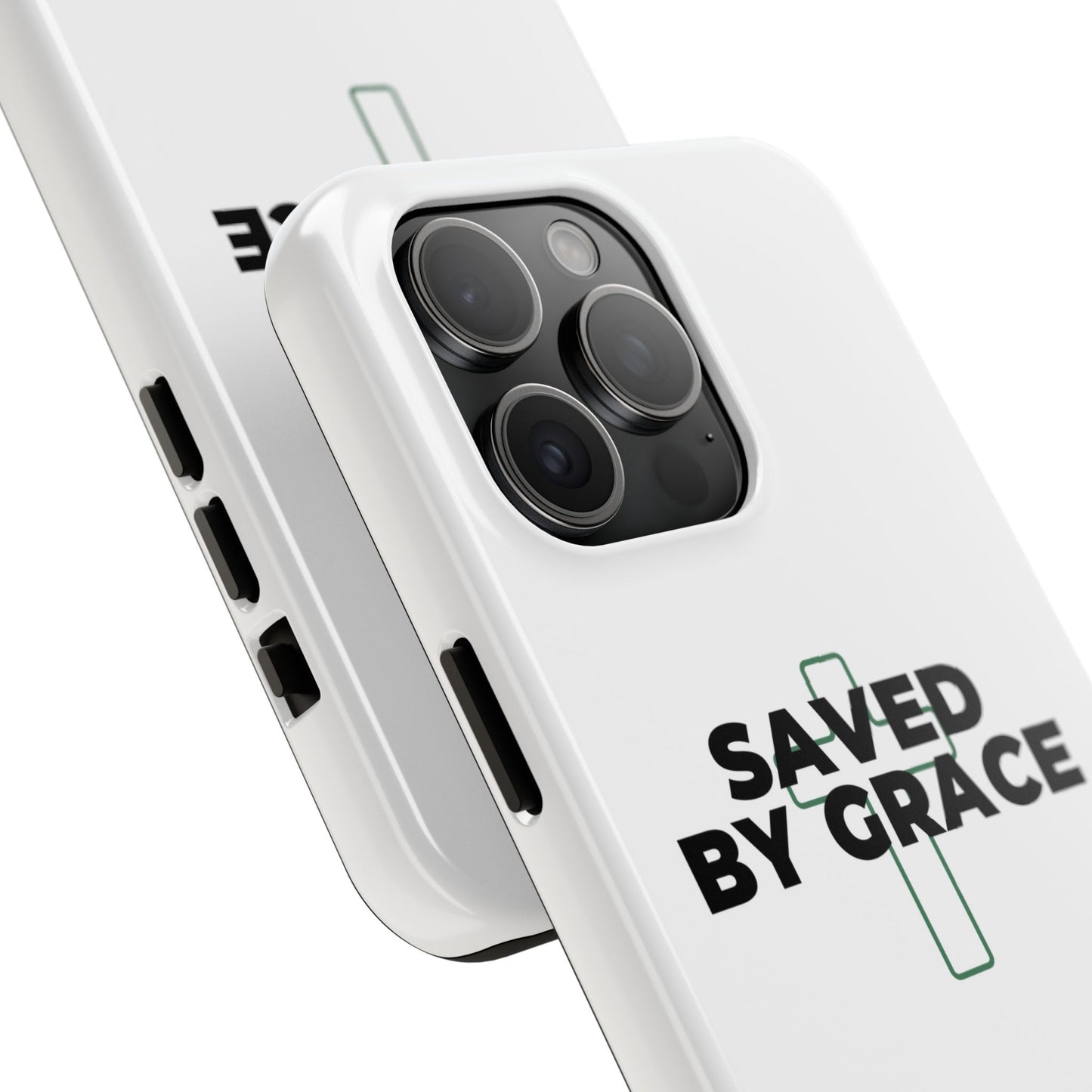 Saved By Grace Tough Phone Case — Christian Cross Protective Phone Cover