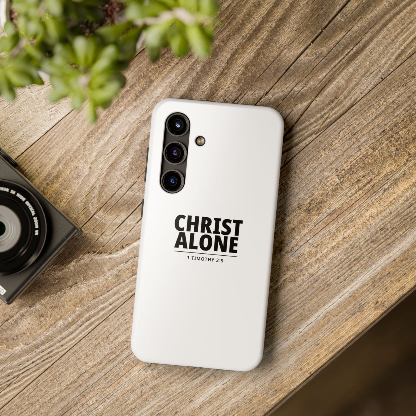Tough Phone Case — “Christ Alone” Scripture iPhone Case (1 Timothy 2:5)