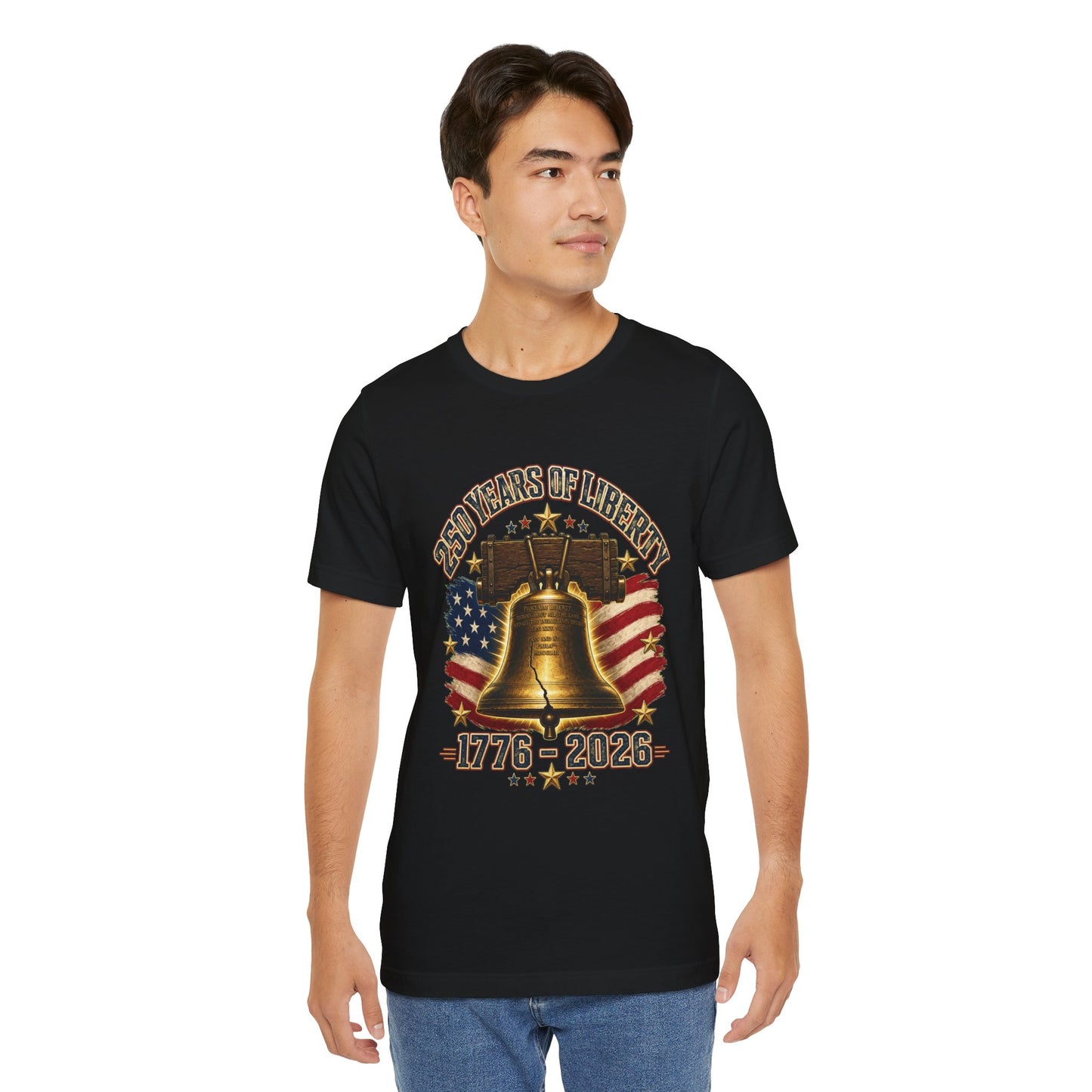 Liberty Bell 250 Years Tee – 1776–2026 Patriotic American Flag T-Shirt