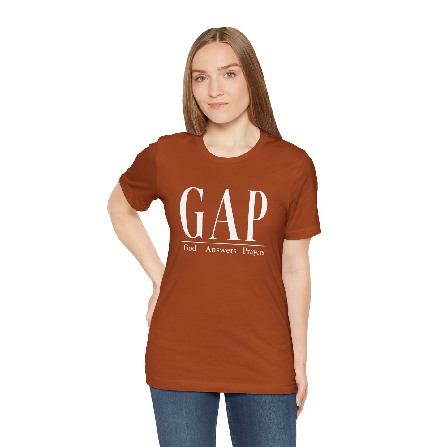 GAP "God Answers Prayers" Christian Short Sleeve Shirt