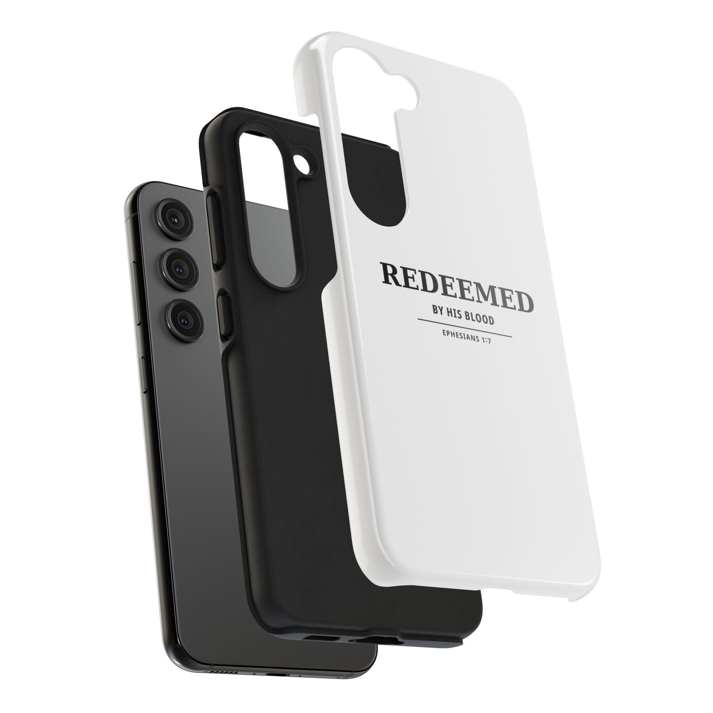 Redeemed Phone Case — "Redeemed by His Blood" Christian iPhone Case, Ephesians 1:7 Religious Tough Phone Cover
