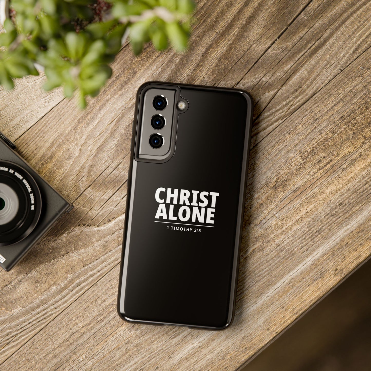 Tough Phone Case — “Christ Alone” Scripture iPhone Case (1 Timothy 2:5)