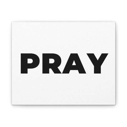 PRAY Minimalist Canvas Wall Art — Inspirational Religious Home Decor
