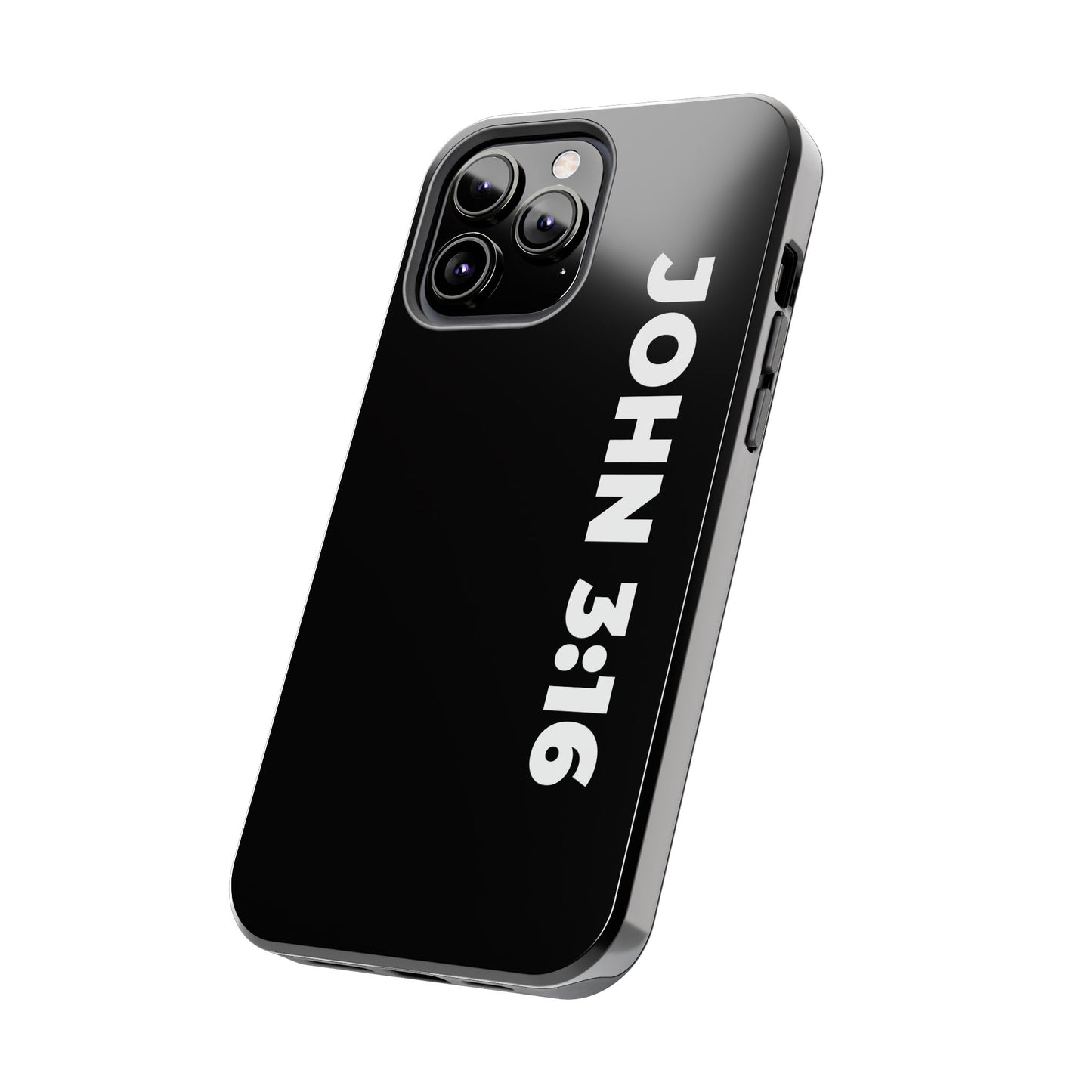 John 3:16 Tough Phone Case — Black Christian Scripture Phone Cover