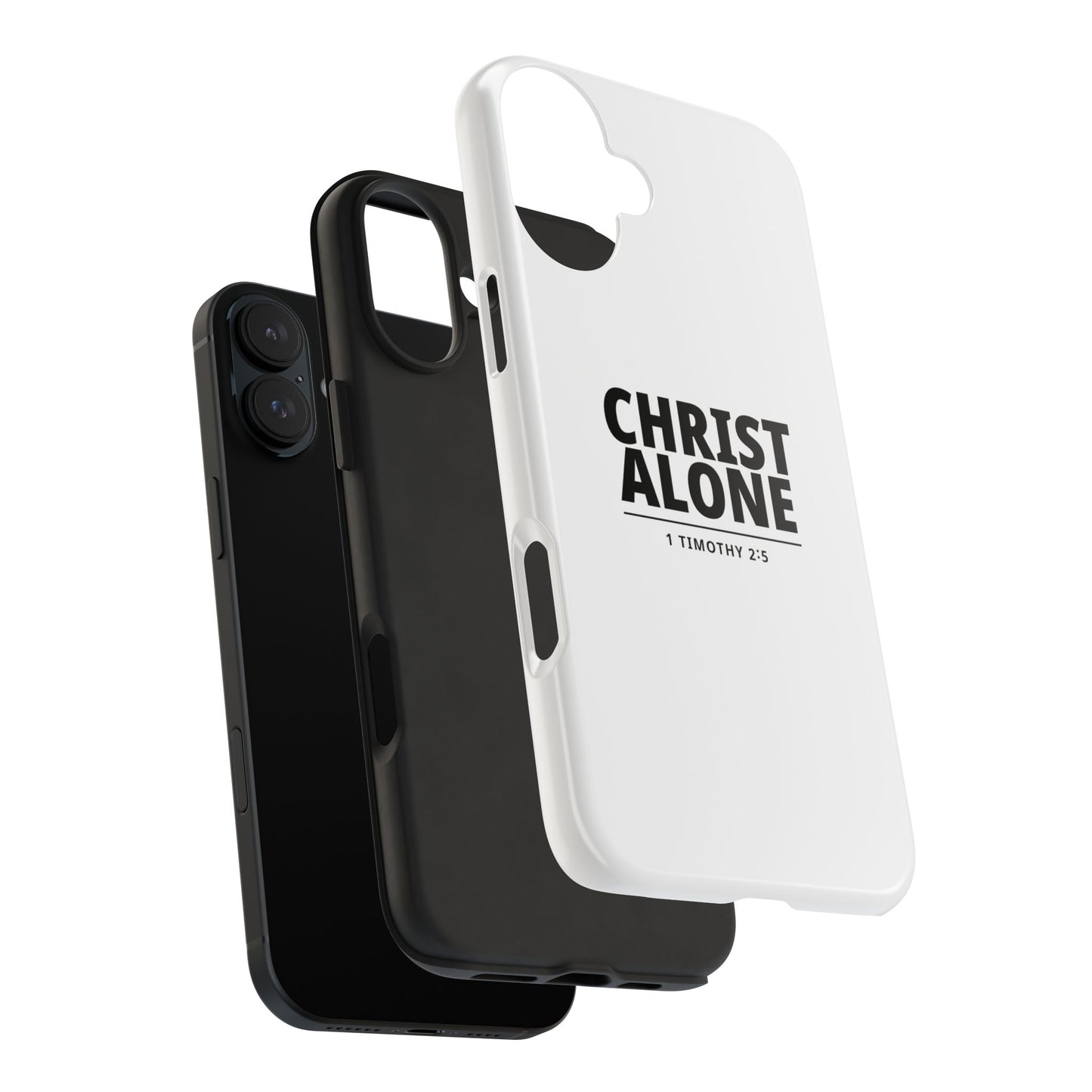 Tough Phone Case — “Christ Alone” Scripture iPhone Case (1 Timothy 2:5)