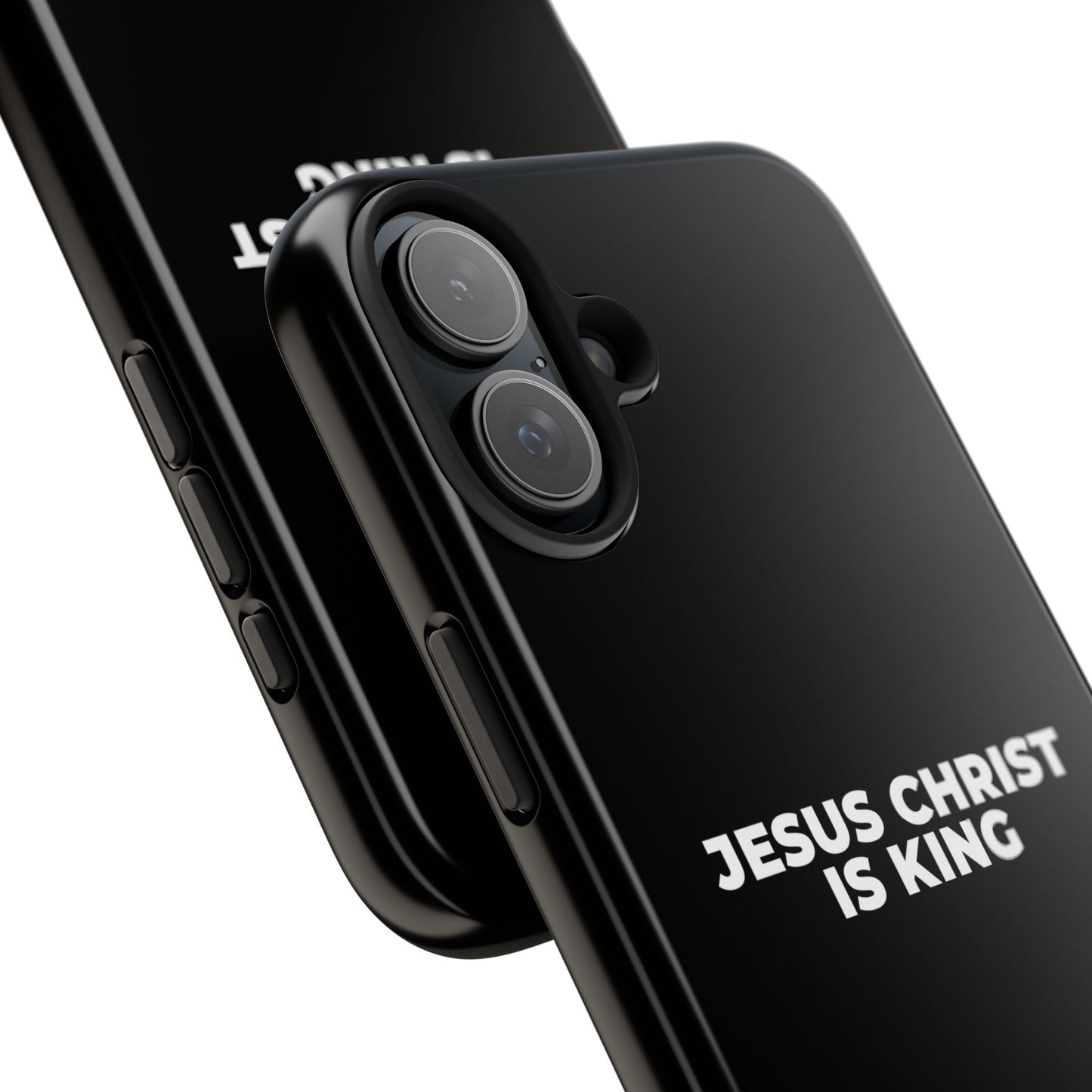 Jesus Christ Is King Tough Phone Case — Black Faith Protective Case