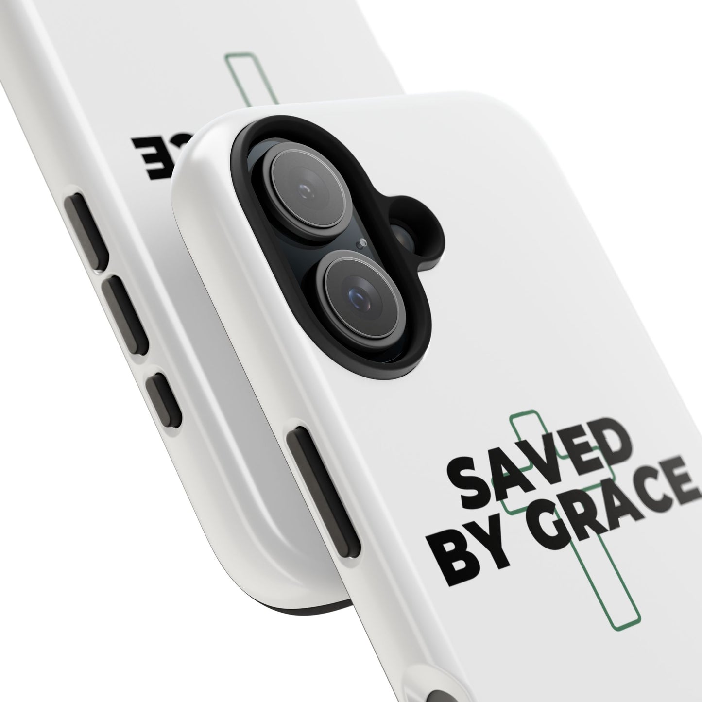 Saved By Grace Tough Phone Case — Christian Cross Protective Phone Cover