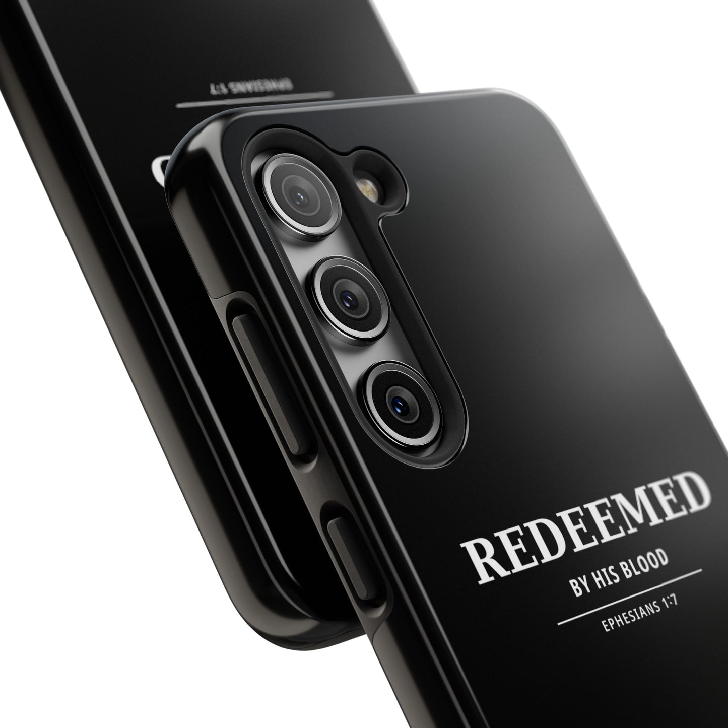 Redeemed Phone Case — "Redeemed by His Blood" Christian iPhone Case, Ephesians 1:7 Religious Tough Phone Cover