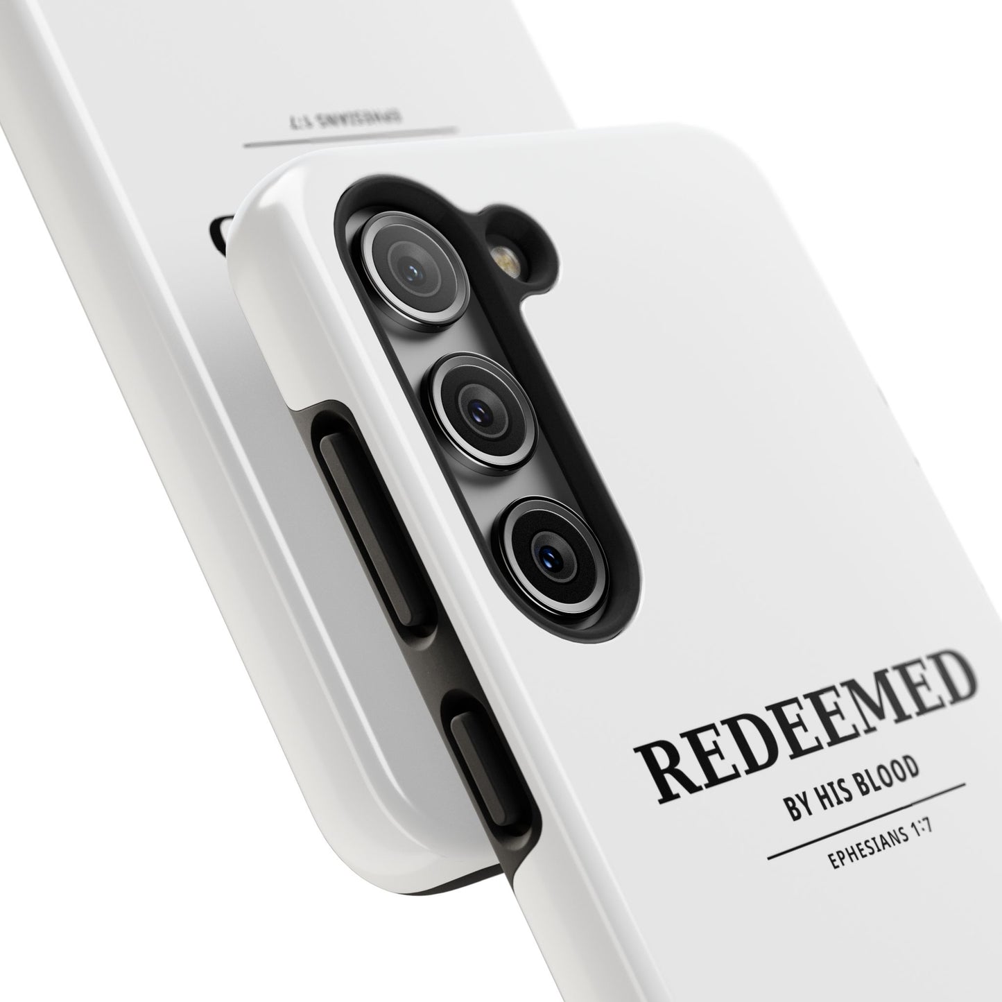 Redeemed Phone Case — "Redeemed by His Blood" Christian iPhone Case, Ephesians 1:7 Religious Tough Phone Cover