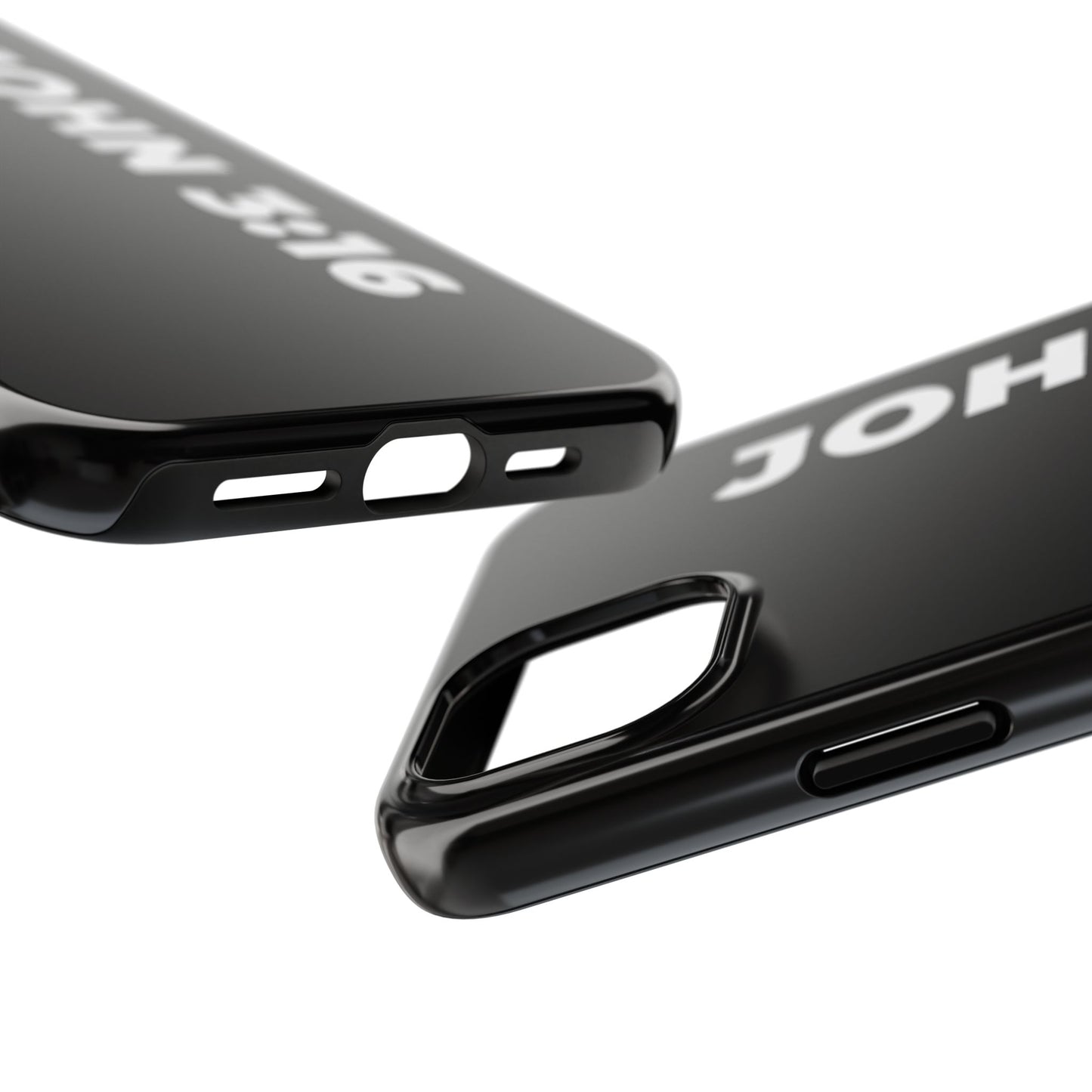 John 3:16 Tough Phone Case — Black Christian Scripture Phone Cover