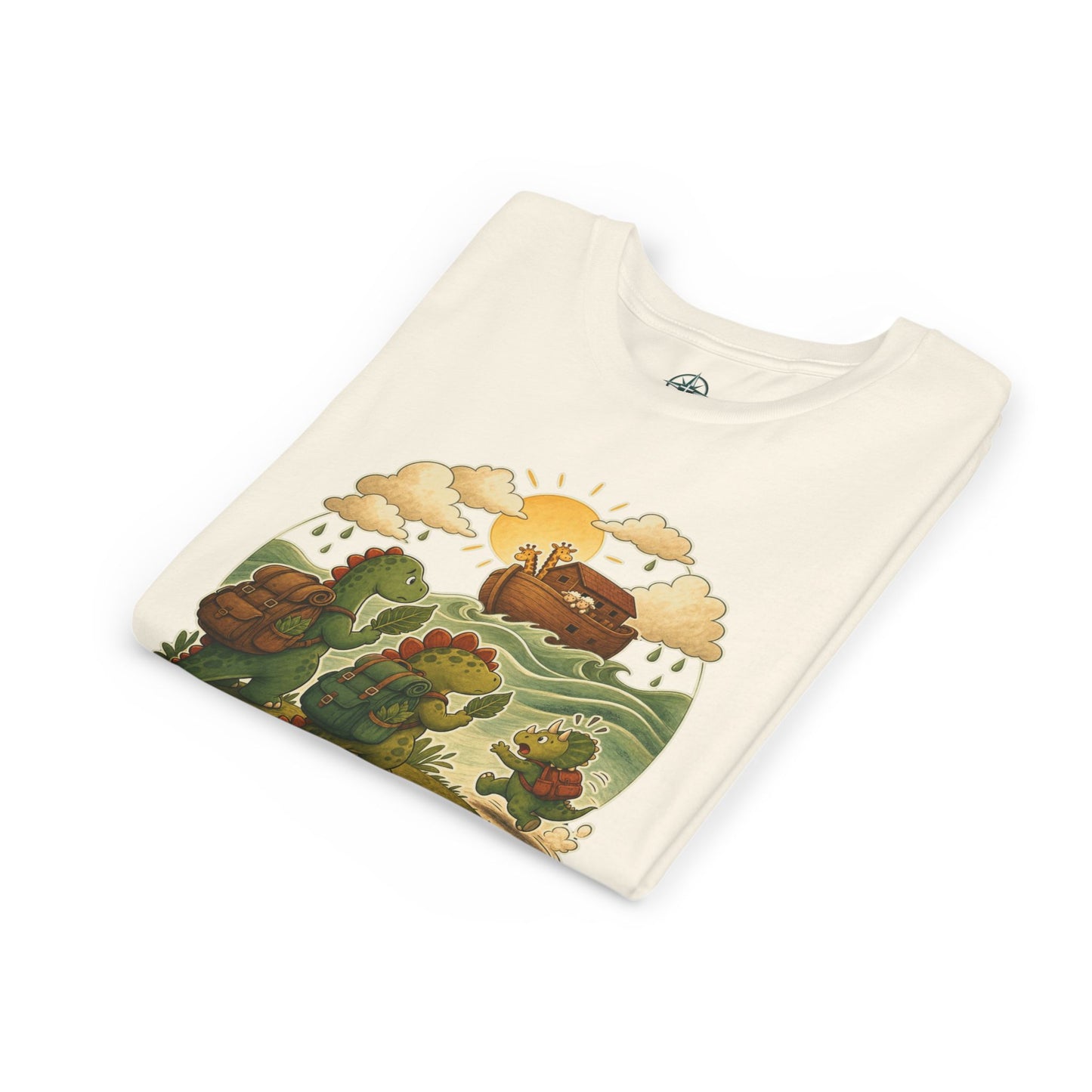 Kids Dinosaur Noah's Ark Christian T-Shirt - Bible Compass