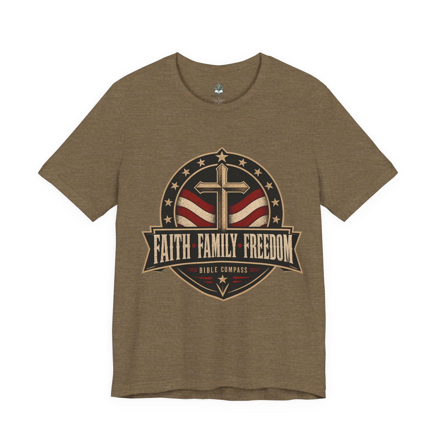 Faith Family Freedom - Patriotic Christian T-Shirt