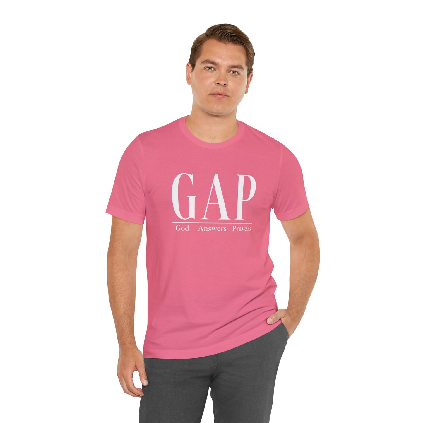 GAP "God Answers Prayers" Christian Short Sleeve Shirt
