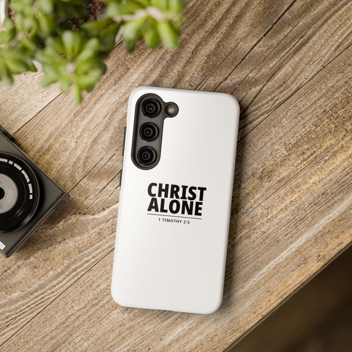 Tough Phone Case — “Christ Alone” Scripture iPhone Case (1 Timothy 2:5)