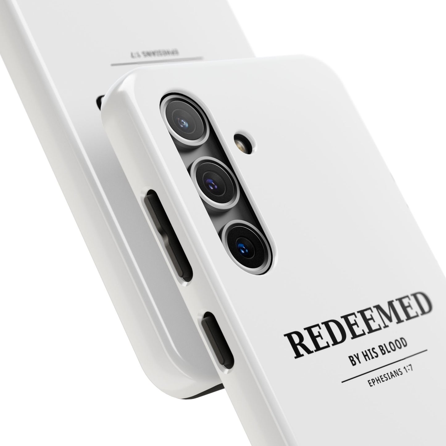 Redeemed Phone Case — "Redeemed by His Blood" Christian iPhone Case, Ephesians 1:7 Religious Tough Phone Cover