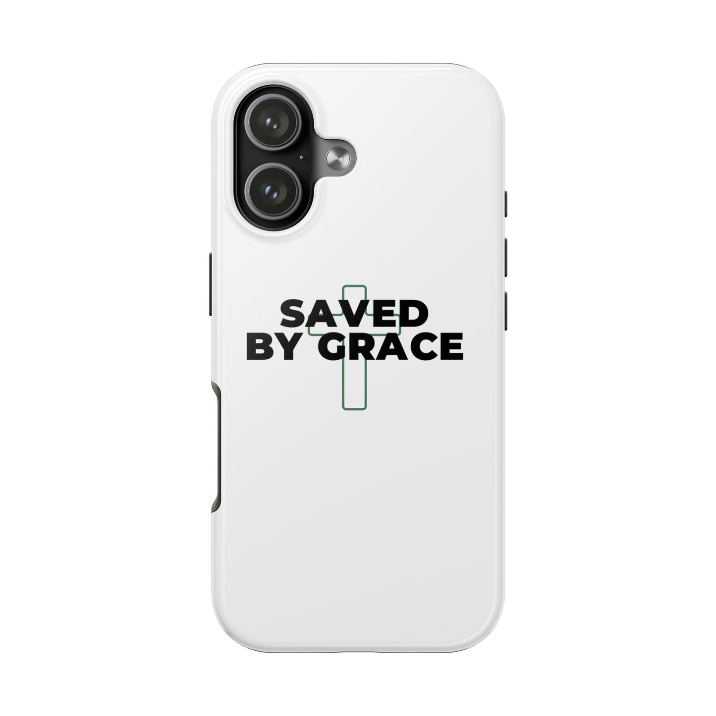 Saved By Grace Tough Phone Case — Christian Cross Protective Phone Cover