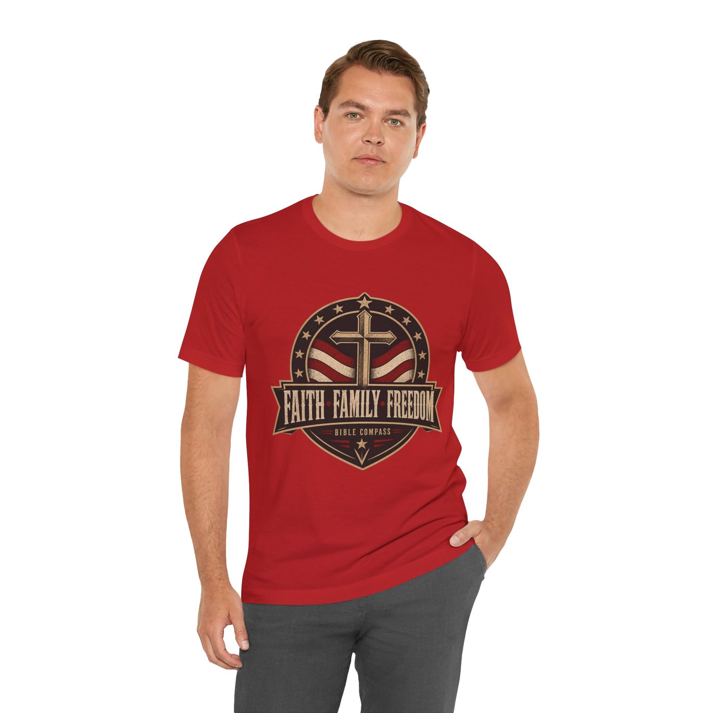 Faith Family Freedom - Patriotic Christian T-Shirt