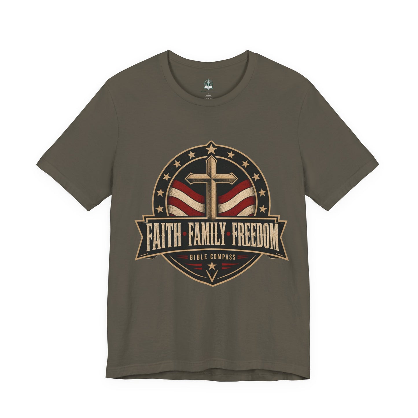 Faith Family Freedom - Patriotic Christian T-Shirt
