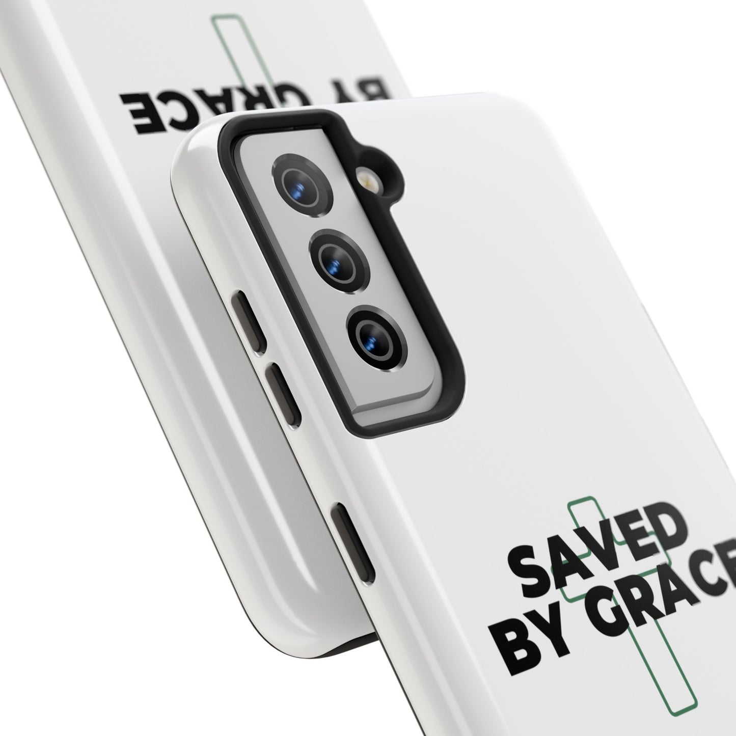 Saved By Grace Tough Phone Case — Christian Cross Protective Phone Cover