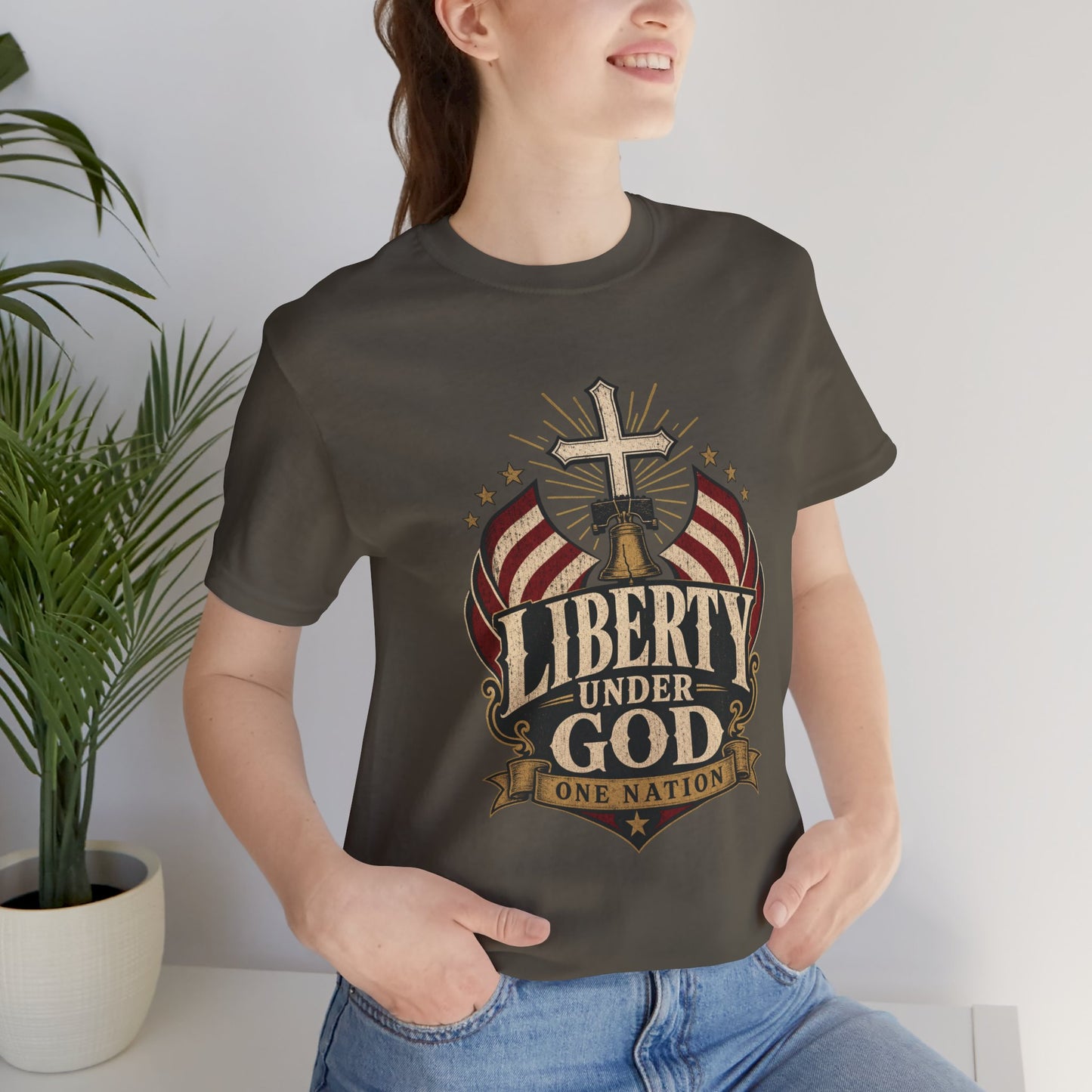 Liberty Under God T-Shirt — Patriotic Christian Tee