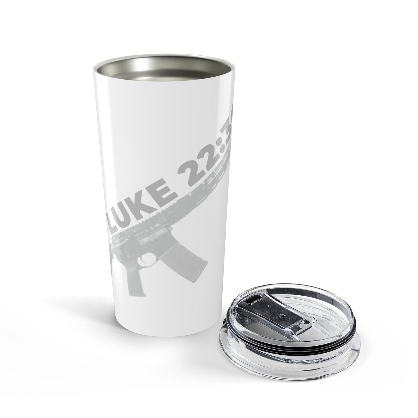 20oz Stainless Tumbler — Luke 22:36 Scripture Design