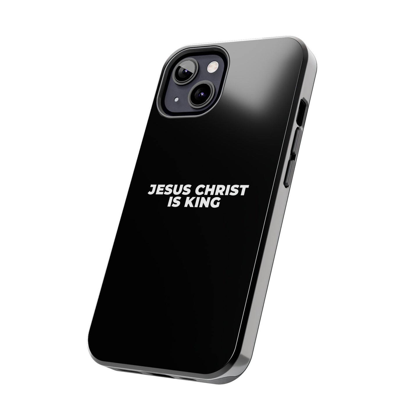Jesus Christ Is King Tough Phone Case — Black Faith Protective Case