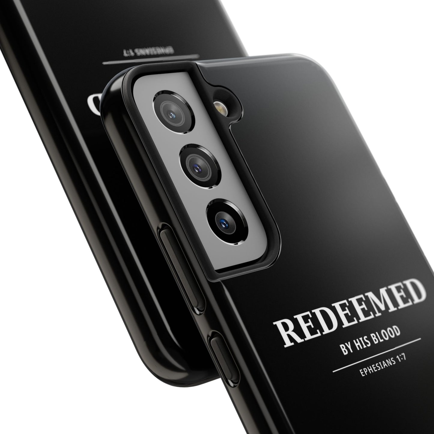 Redeemed Phone Case — "Redeemed by His Blood" Christian iPhone Case, Ephesians 1:7 Religious Tough Phone Cover