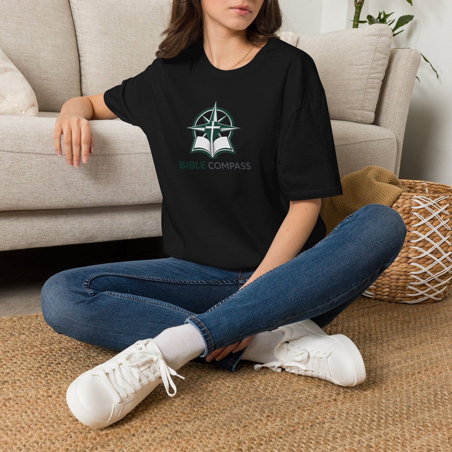 Bible Compass T‑Shirt – Faith‑Based Christian Logo Tee