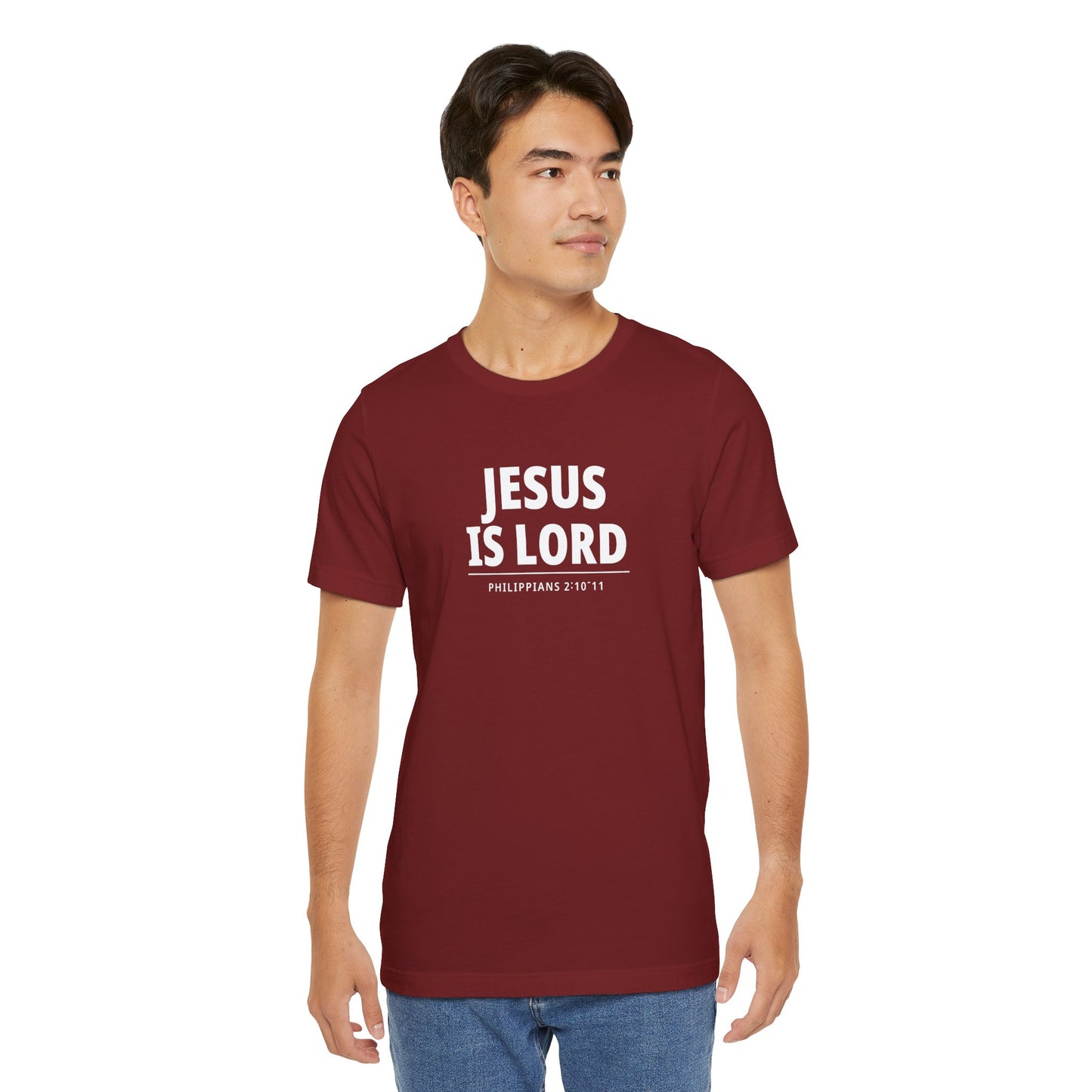 "Jesus Is Lord" -Philippians 2:10-11 | Christian T-Shirt