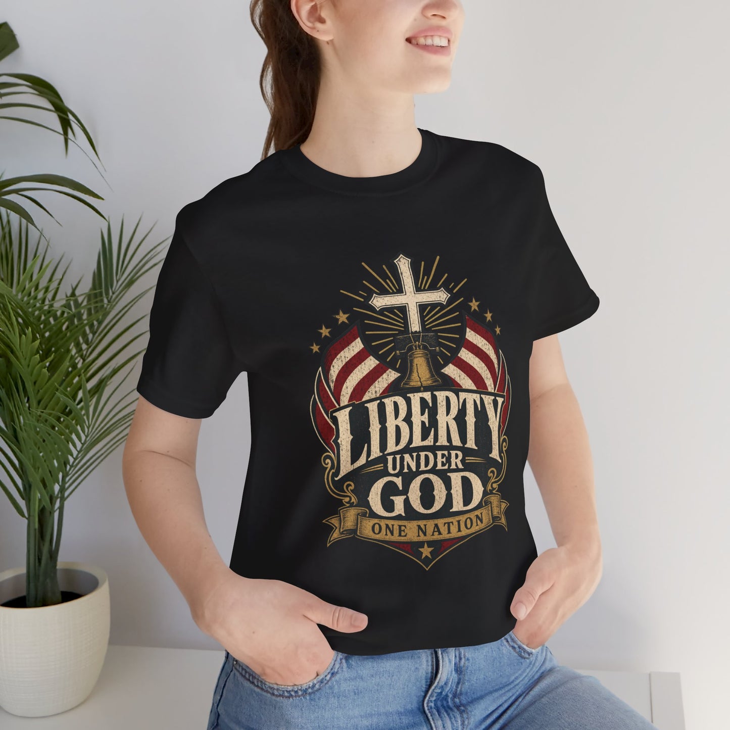 Liberty Under God T-Shirt — Patriotic Christian Tee