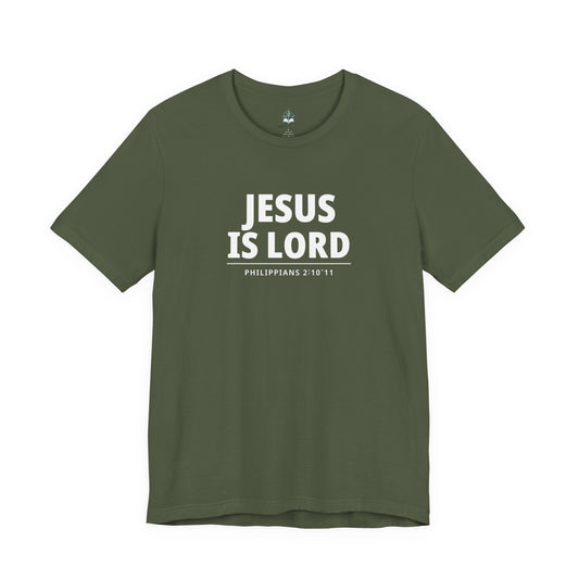 "Jesus Is Lord" -Philippians 2:10-11 | Christian T-Shirt - Bible Compass