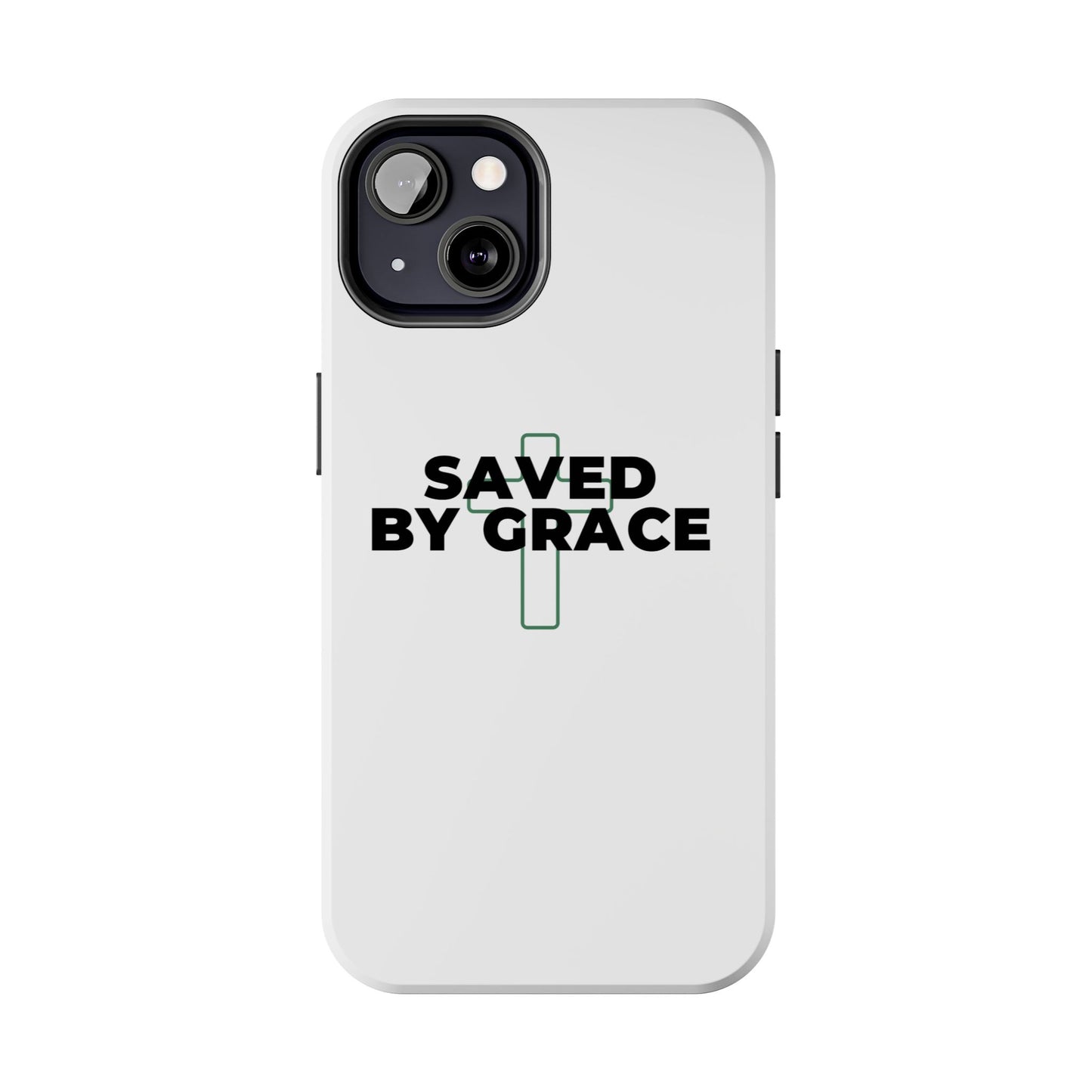 Saved By Grace Tough Phone Case — Christian Cross Protective Phone Cover